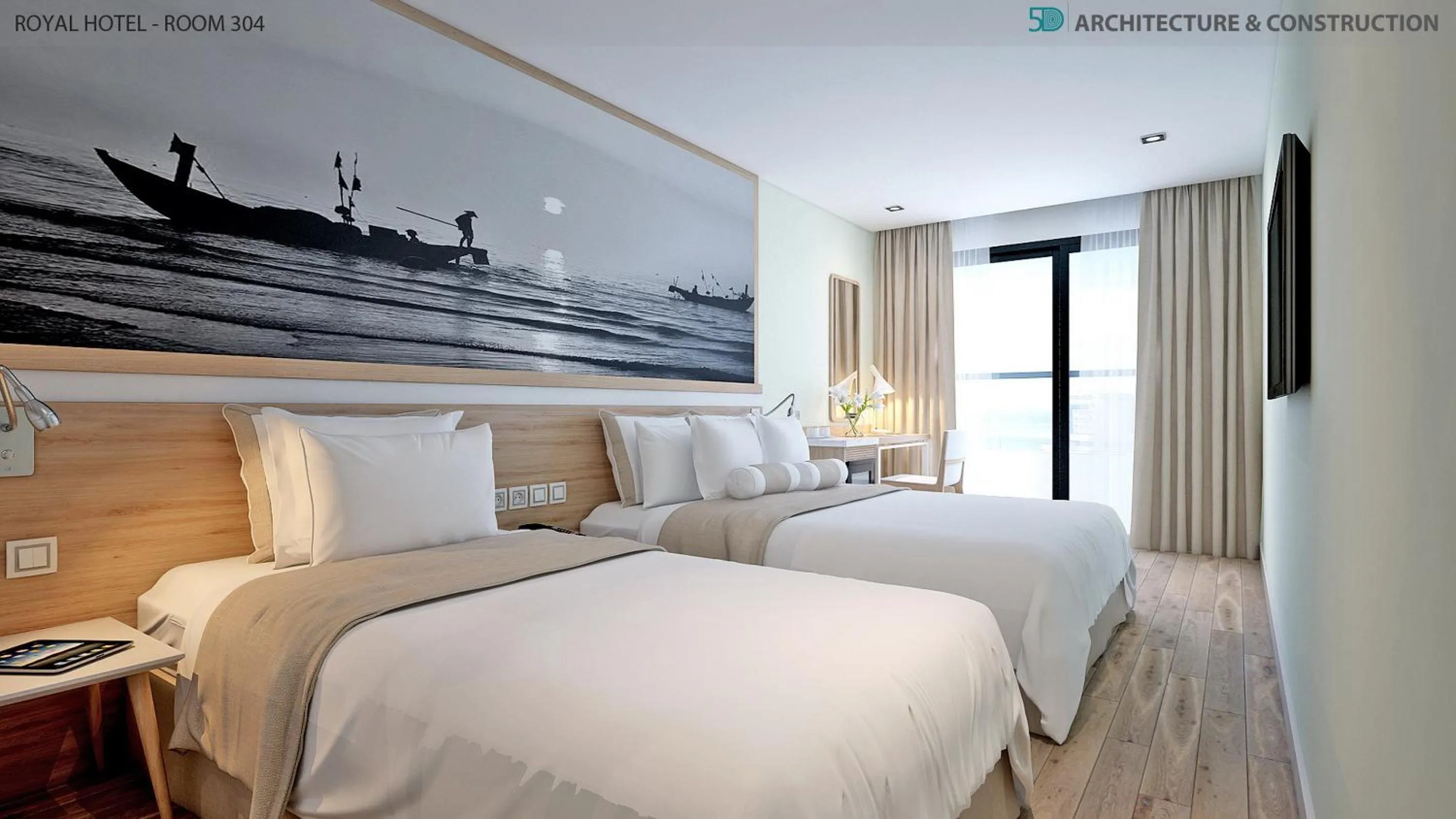 Bed in Royal HPM Hotel