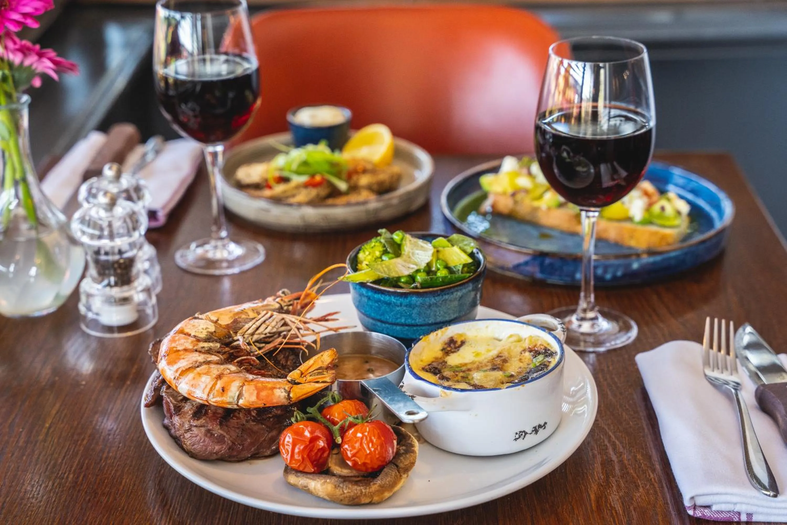 Food in Harper's Steakhouse with Rooms, Southampton Swanwick Marina