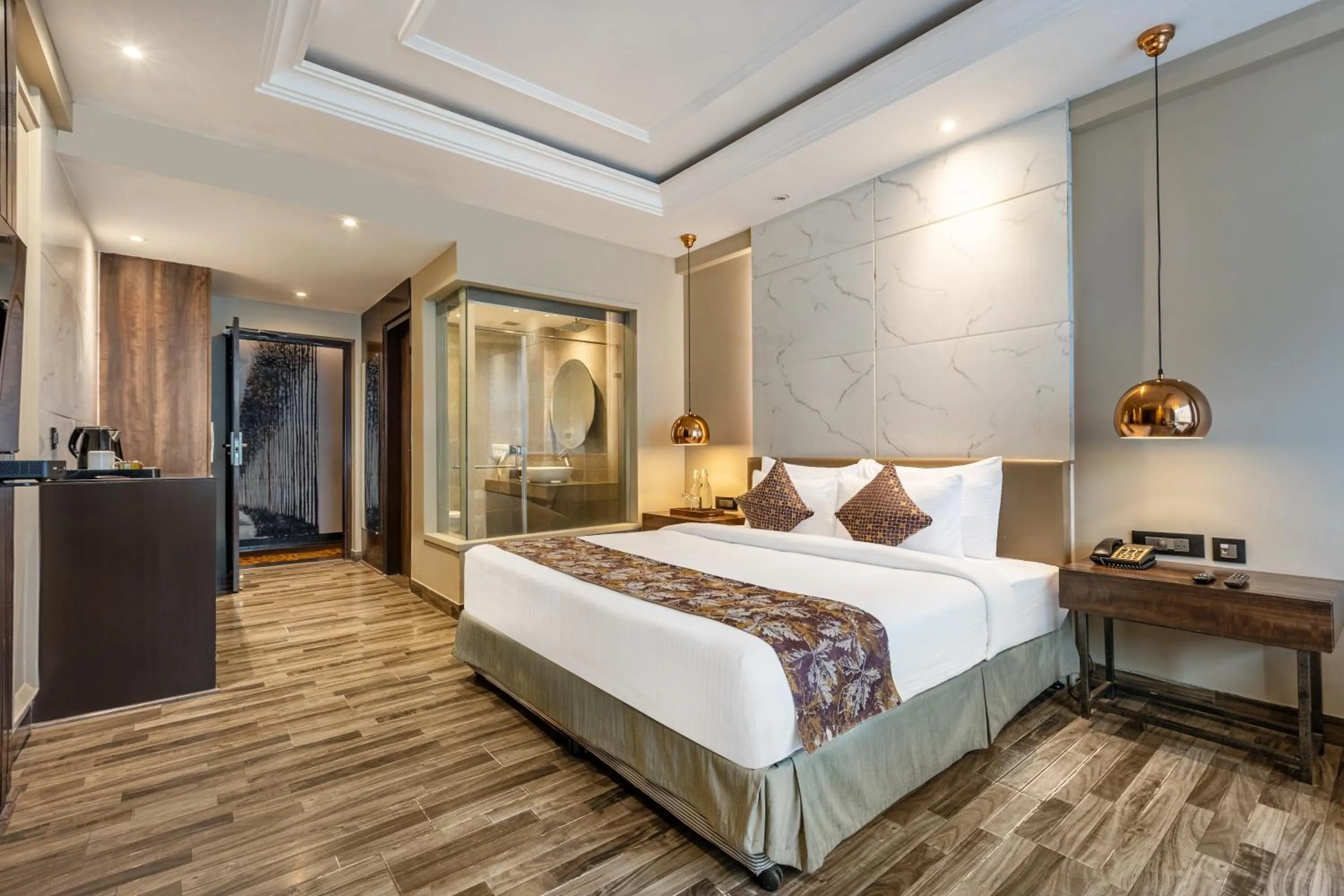 Bed in Sterling Palm Bliss Wellness Resort, Rishikesh