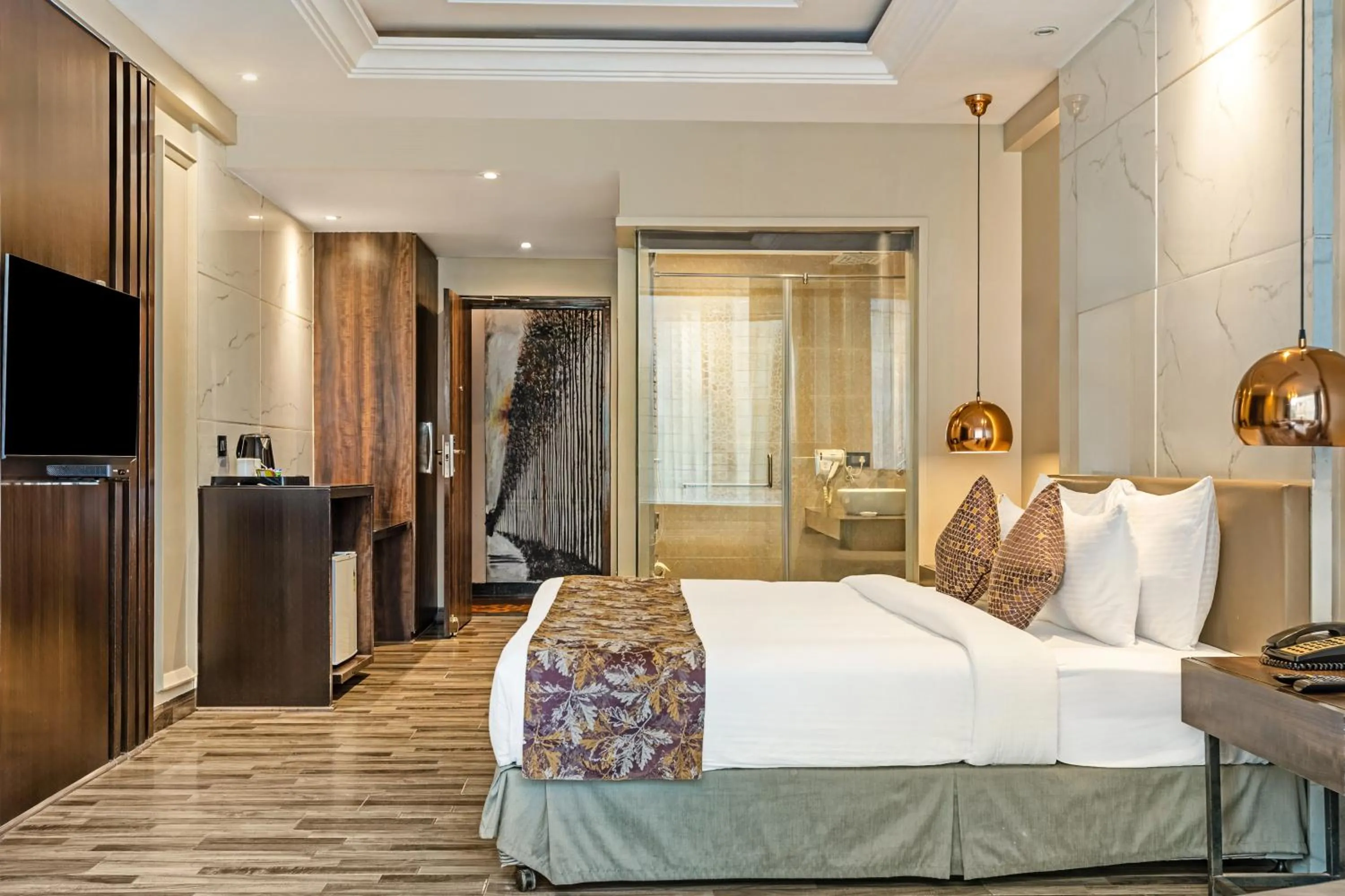 Bedroom, Bed in Sterling Palm Bliss Wellness Resort, Rishikesh