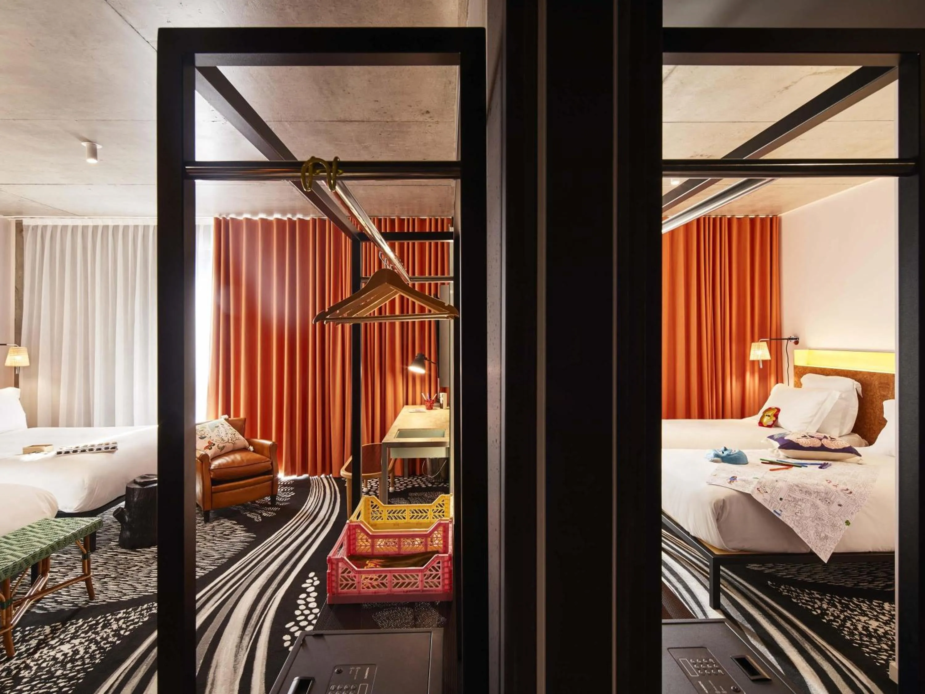 Bedroom, Bed in Mama Shelter Lille