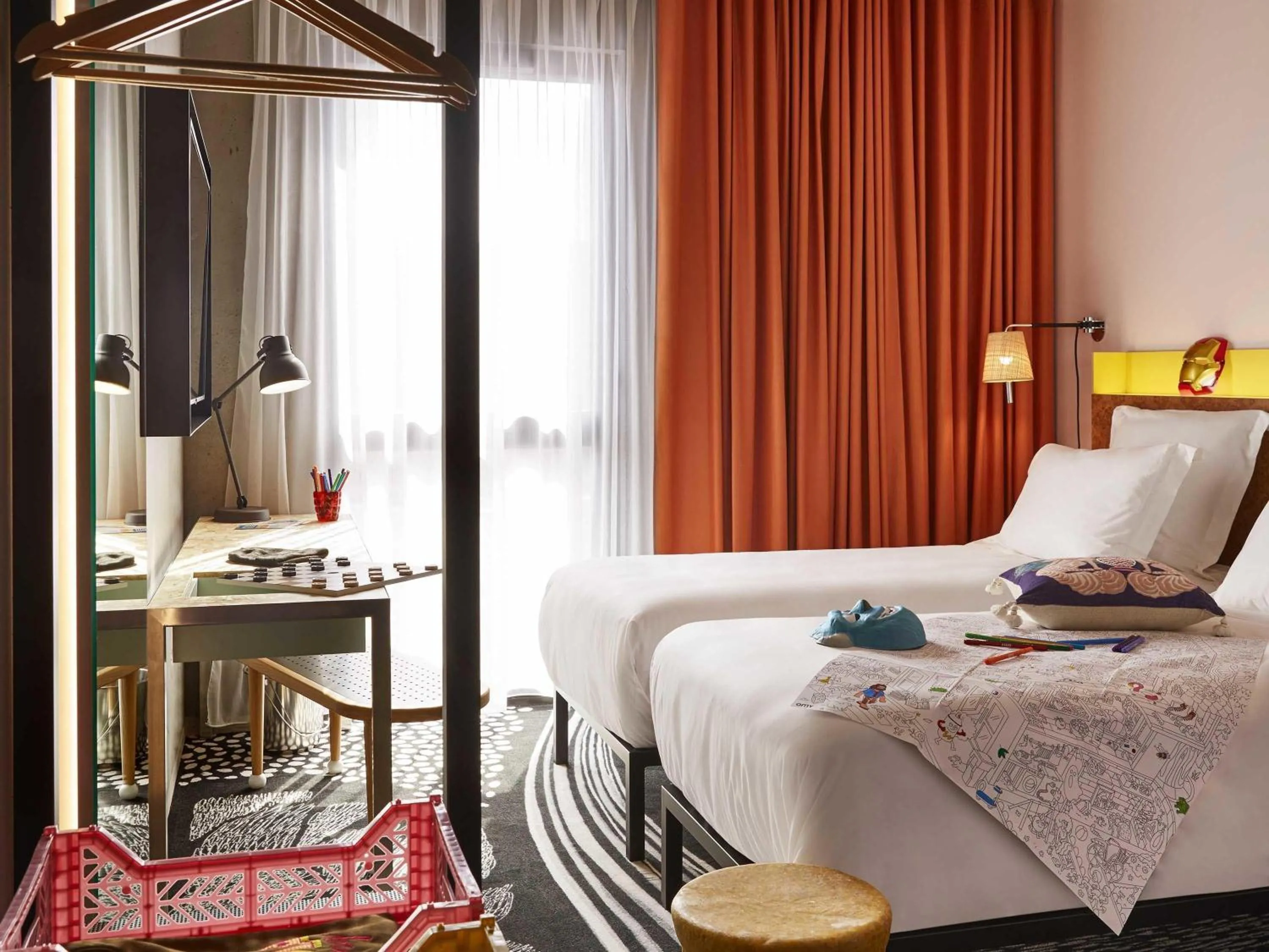 Bedroom, Bed in Mama Shelter Lille