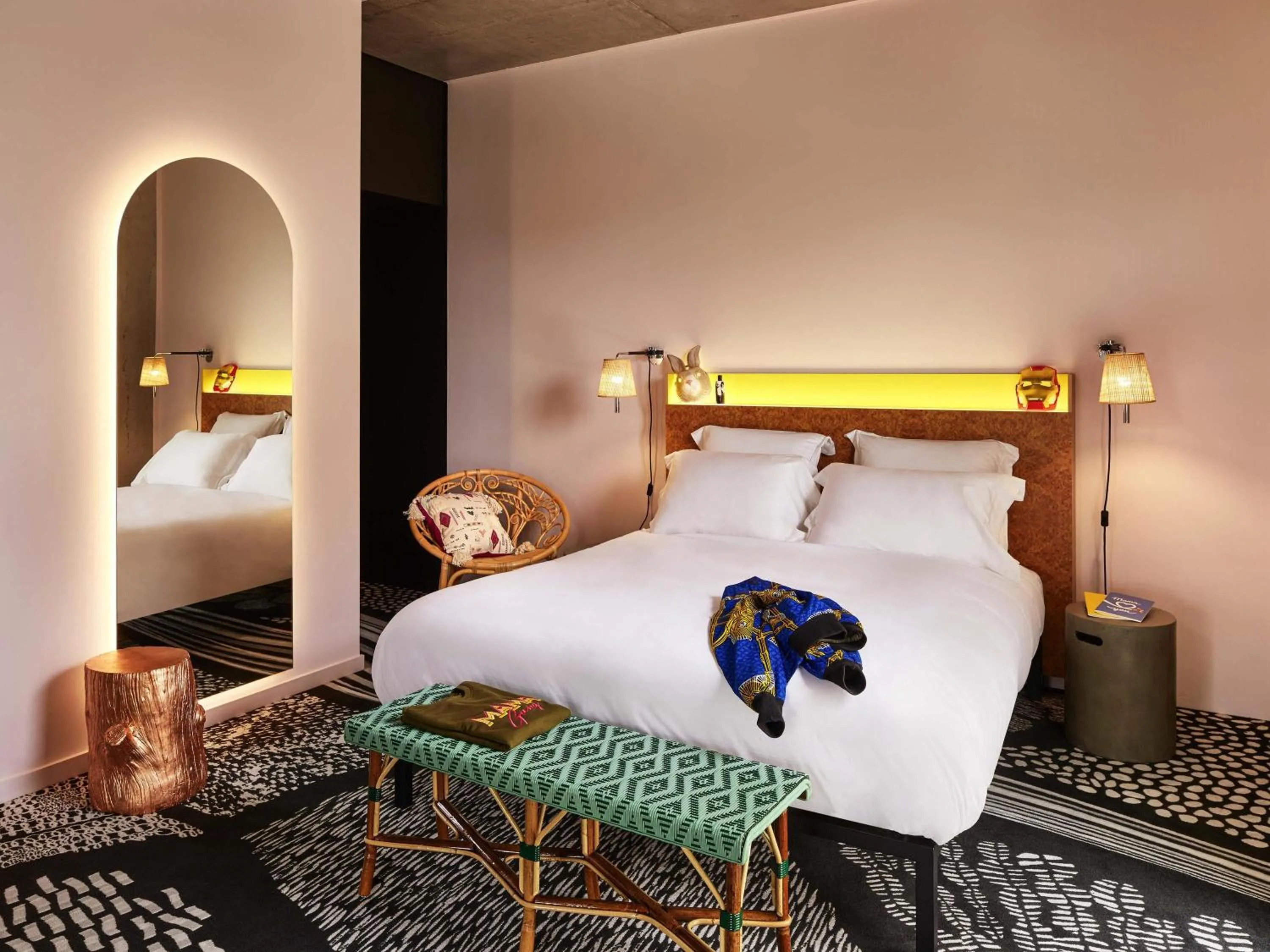 Bedroom, Bed in Mama Shelter Lille