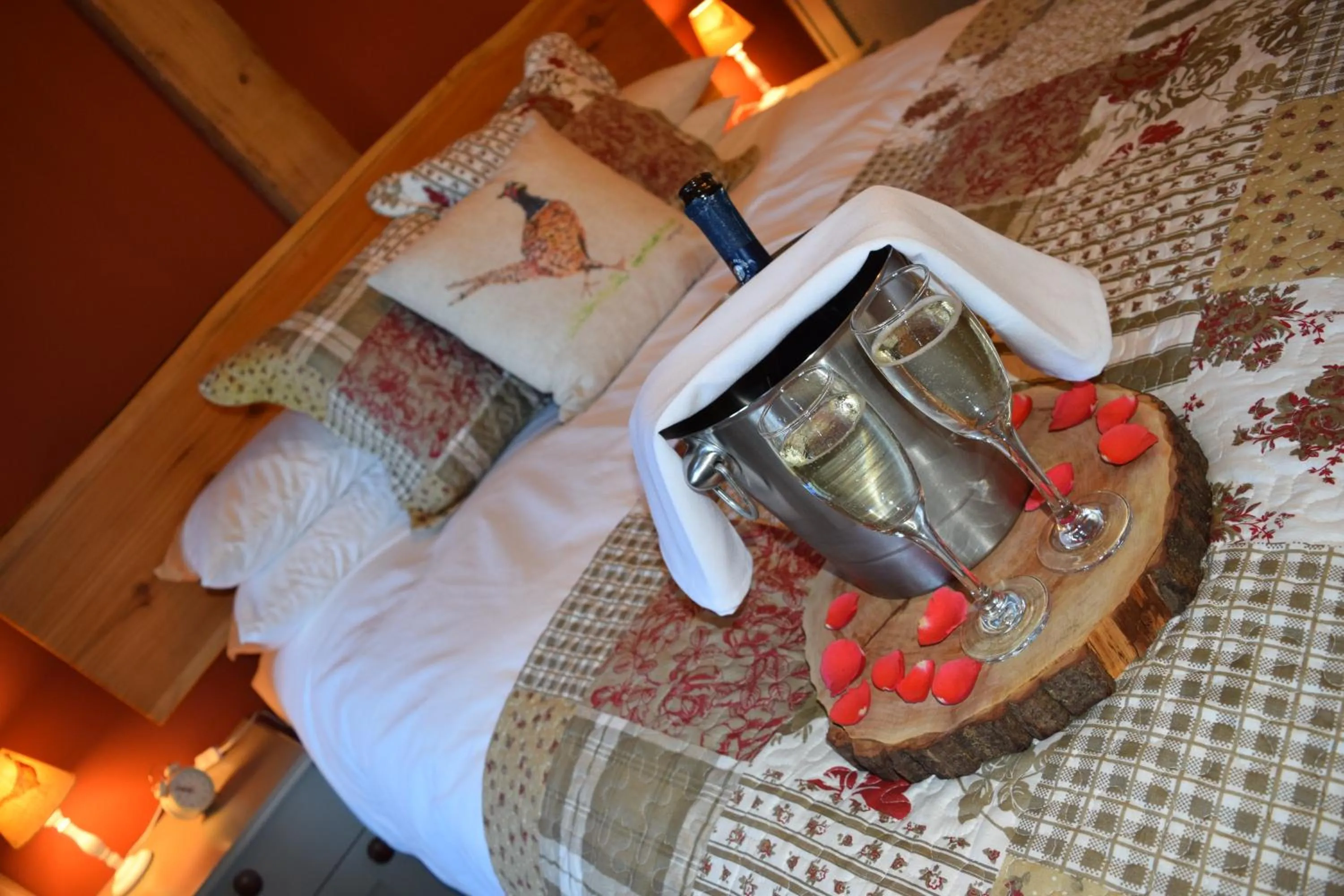 Decorative detail, Bed in The Plough Inn