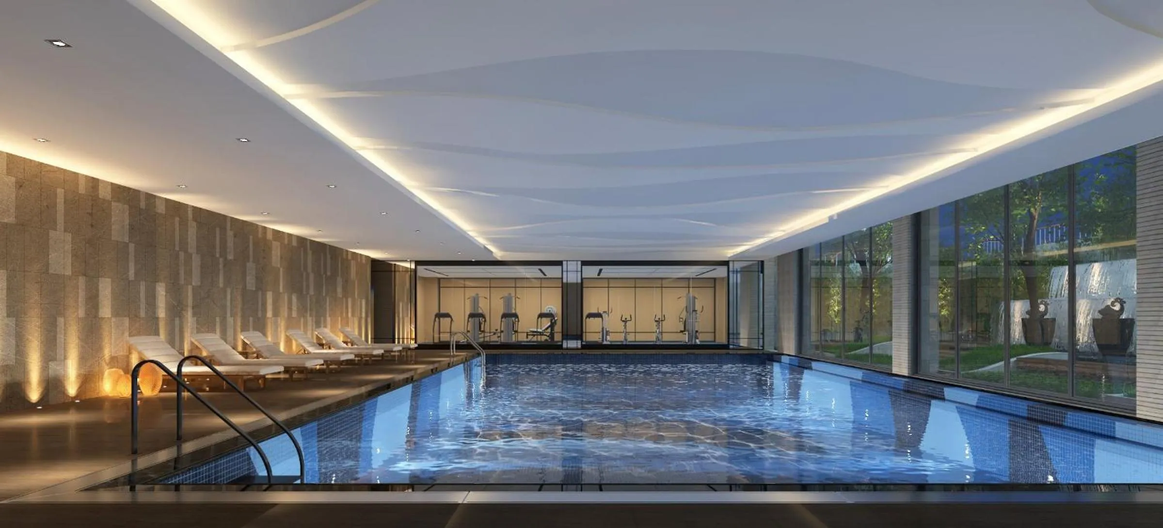 Swimming pool in Crowne Plaza Huzhou by IHG