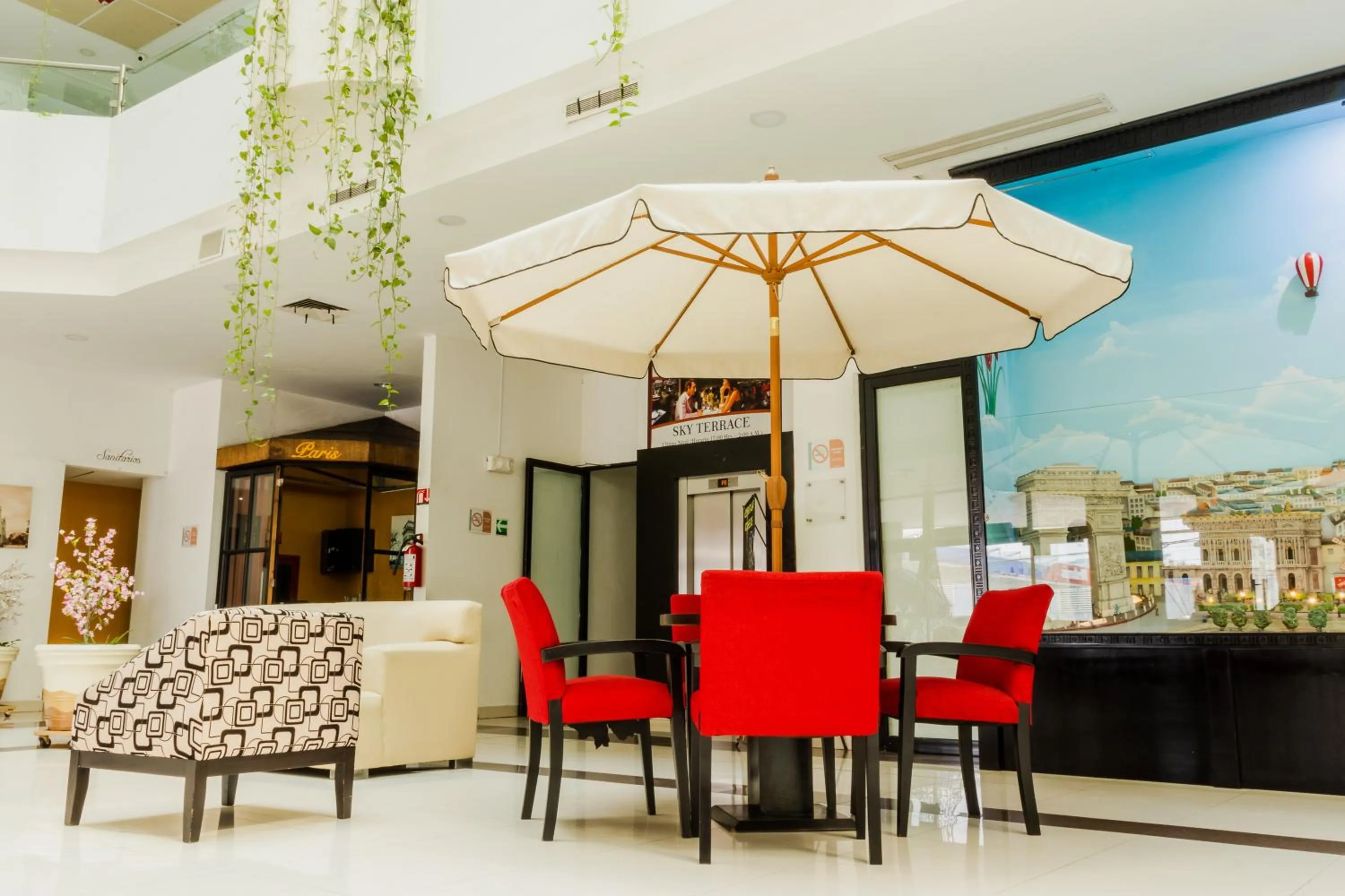 Seating area in Paris FC Hotel