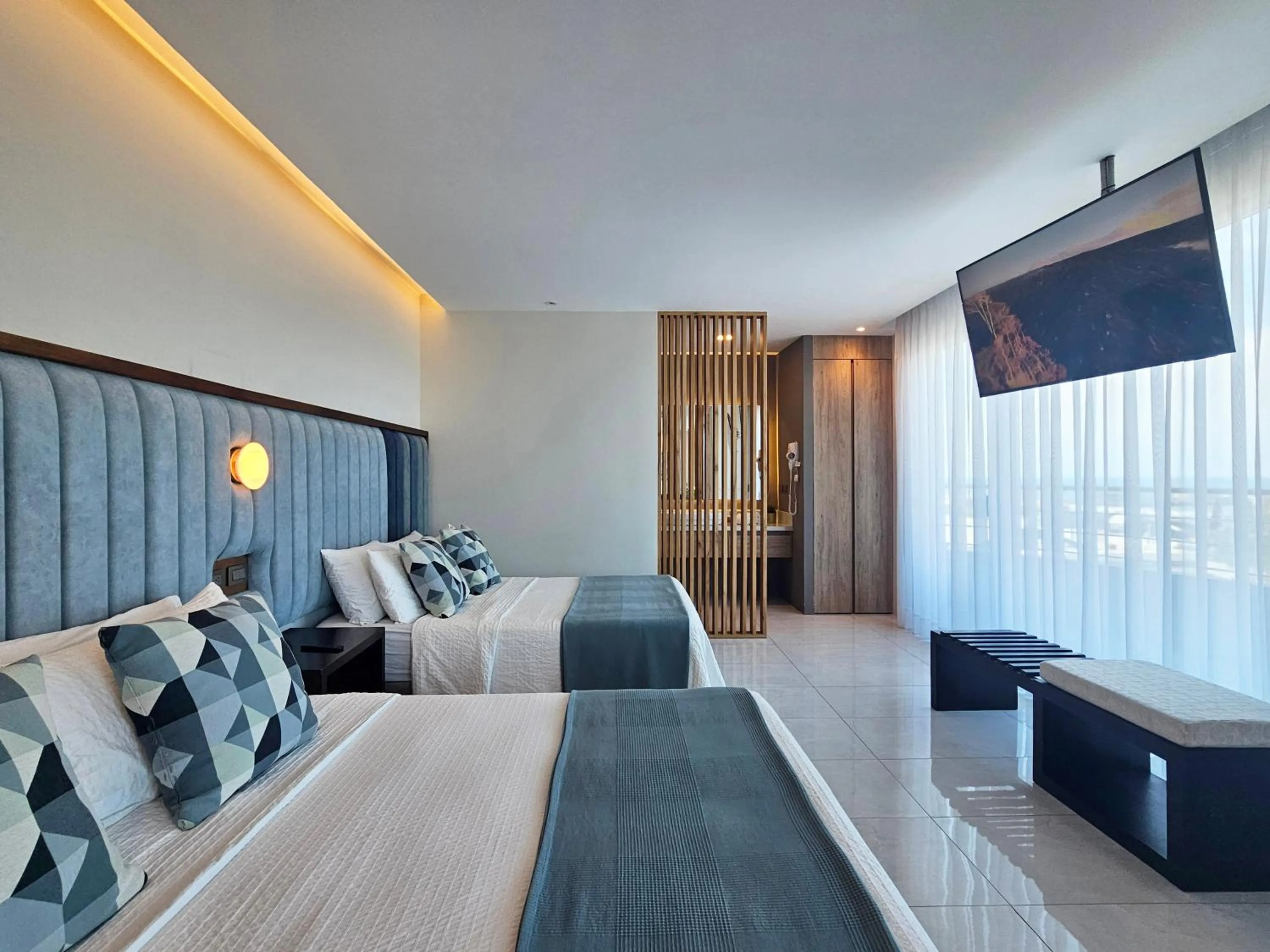 Bed in Hotel Perla Spondylus