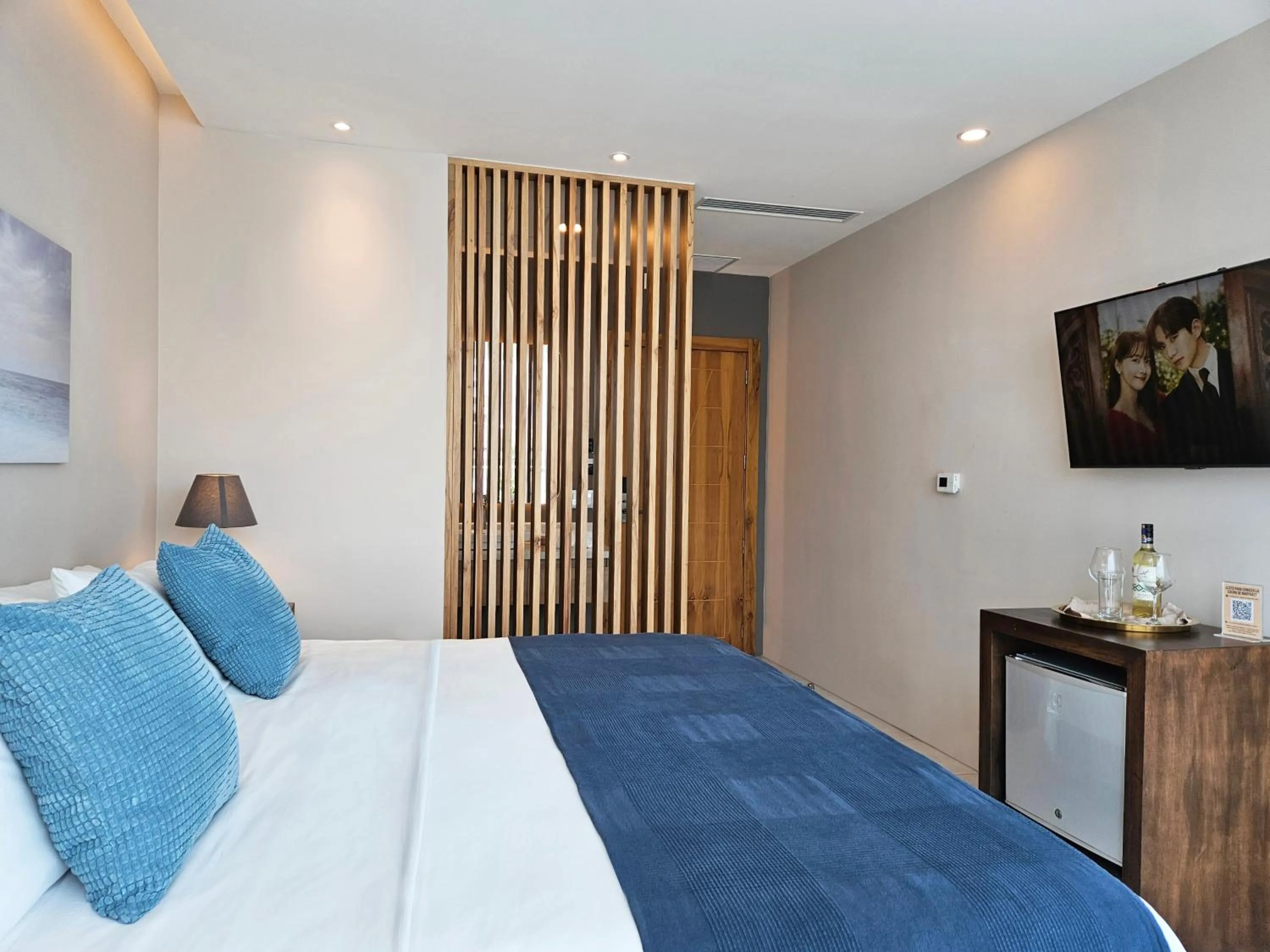 Bed in Hotel Perla Spondylus