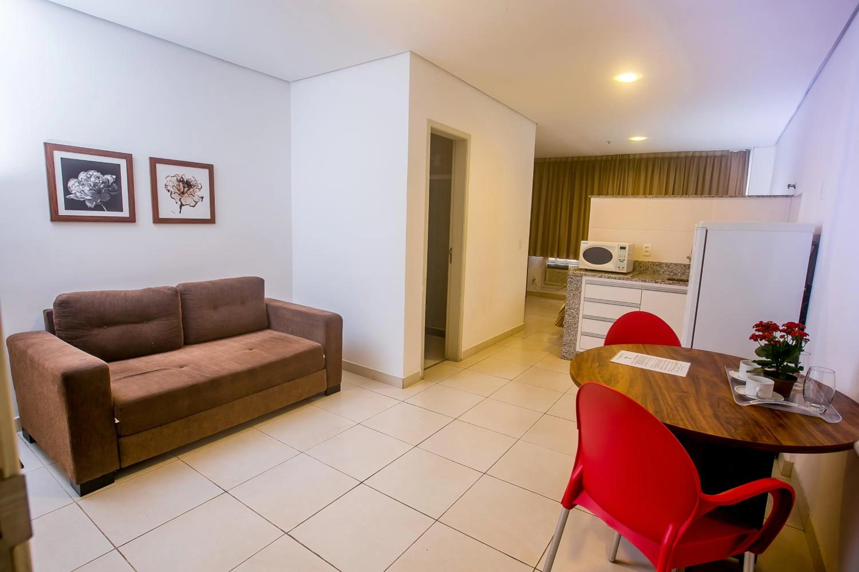 Kitchen or kitchenette in Hotel Flat Itaipava