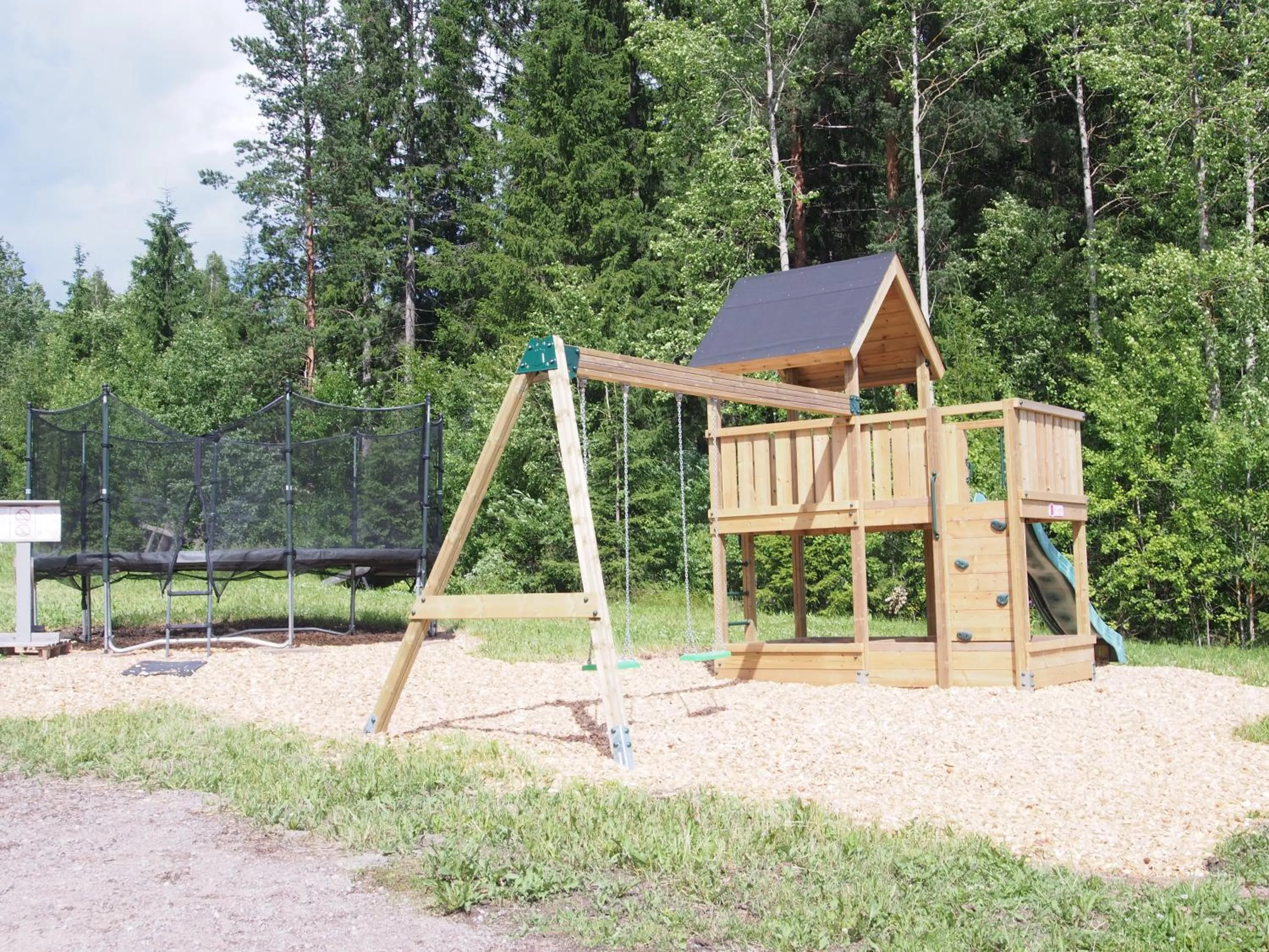 Children play ground in Yli-Kaitala Holiday Resort Tuuliviiri