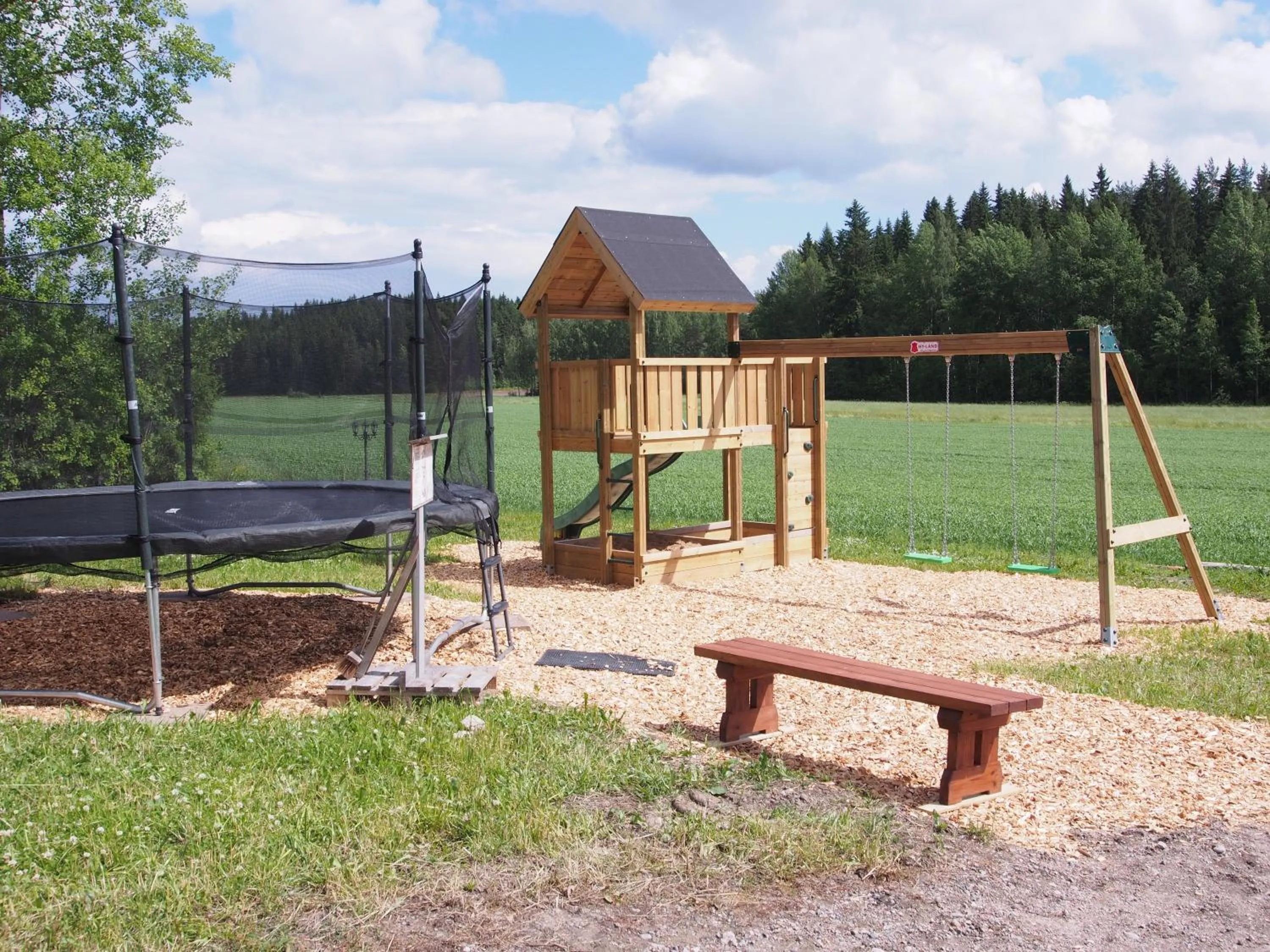 Children play ground in Yli-Kaitala Holiday Resort Tuuliviiri