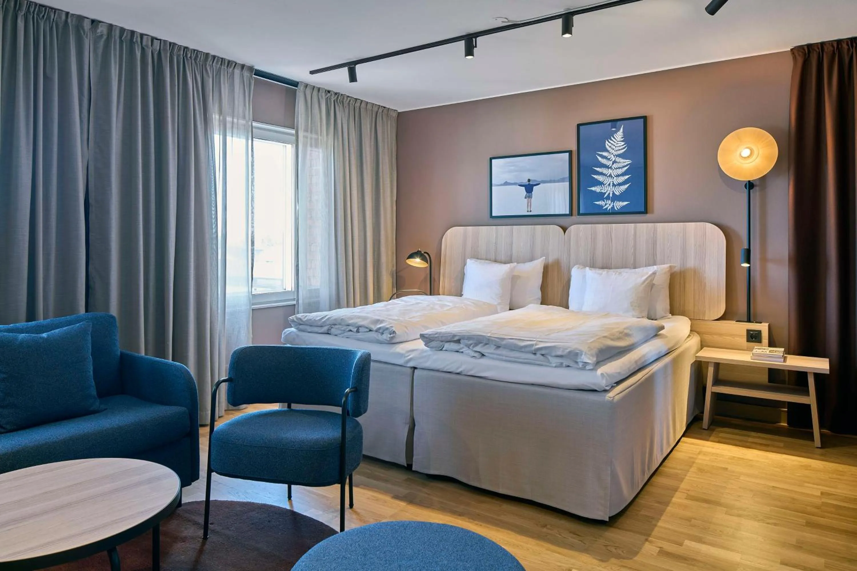 Bedroom, Bed in Scandic Star Sollentuna