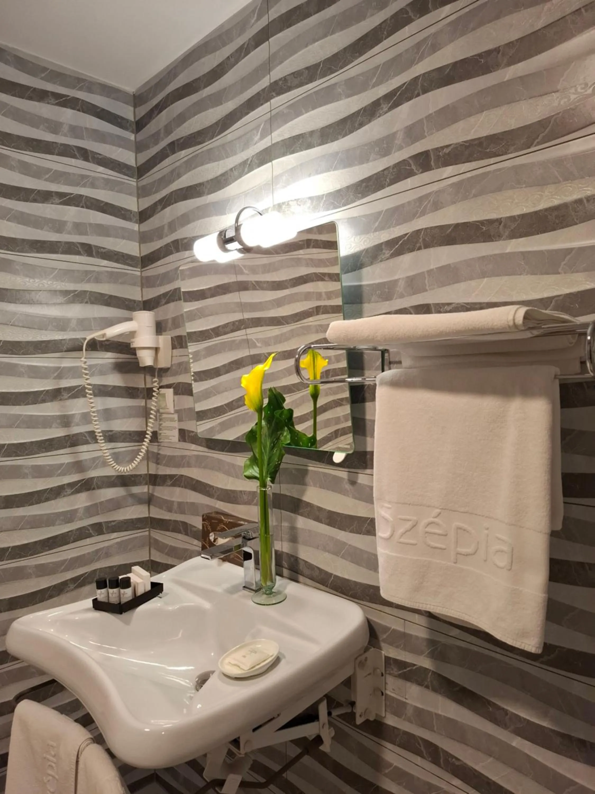 Bathroom in Szépia Bio and Art Hotel