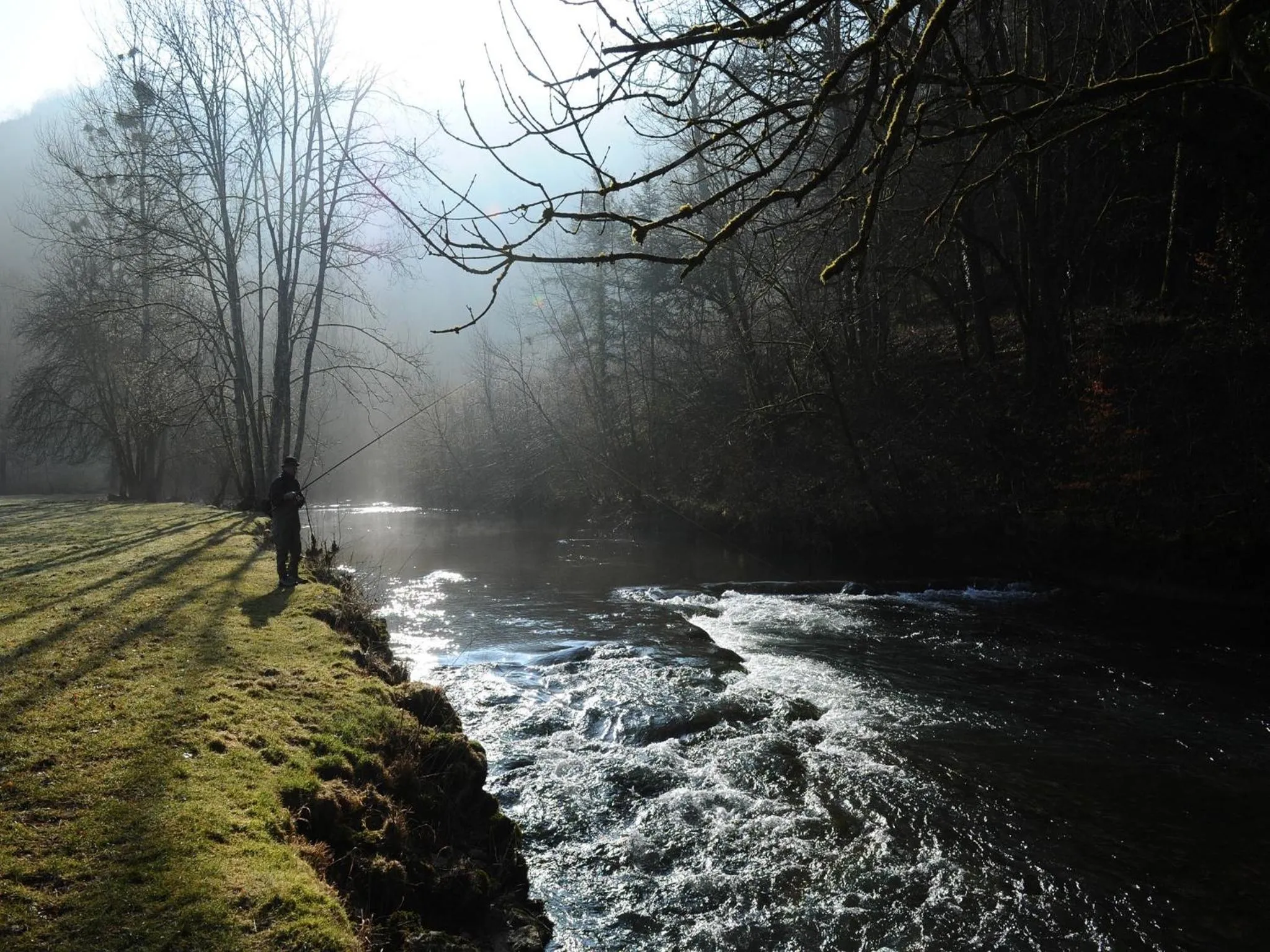 Fishing in Auberge des Moulins