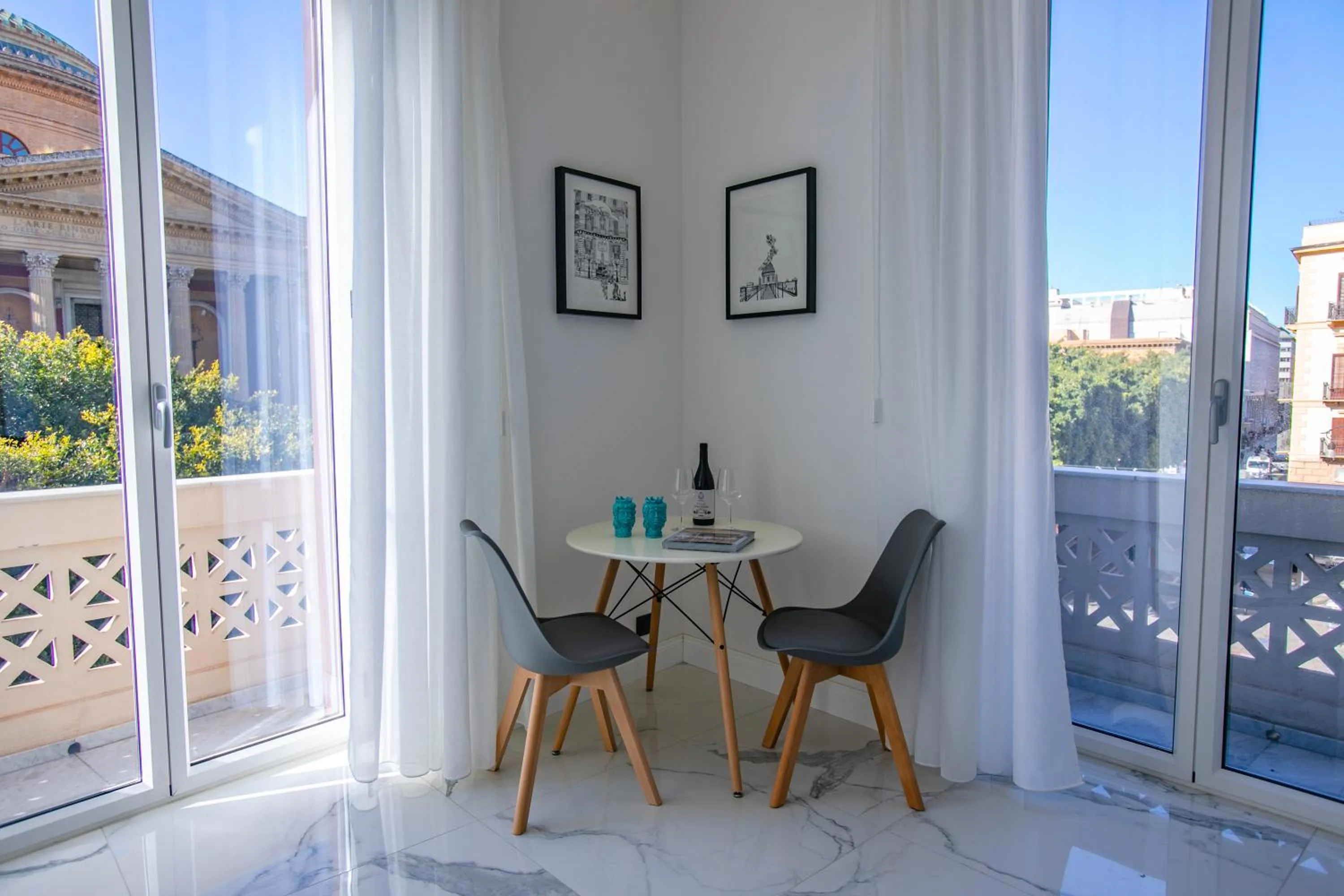 Dining area in Palazzo Sovrana Serviced Luxury Apartments