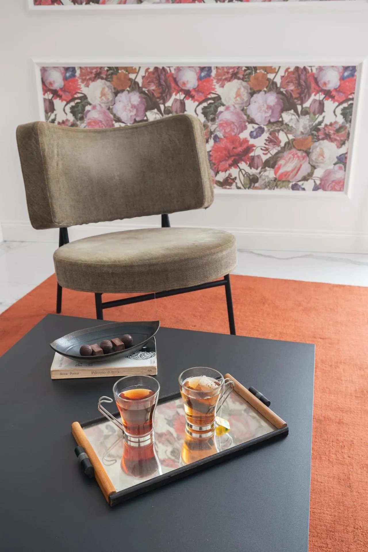 Seating area in Palazzo Sovrana Serviced Luxury Apartments