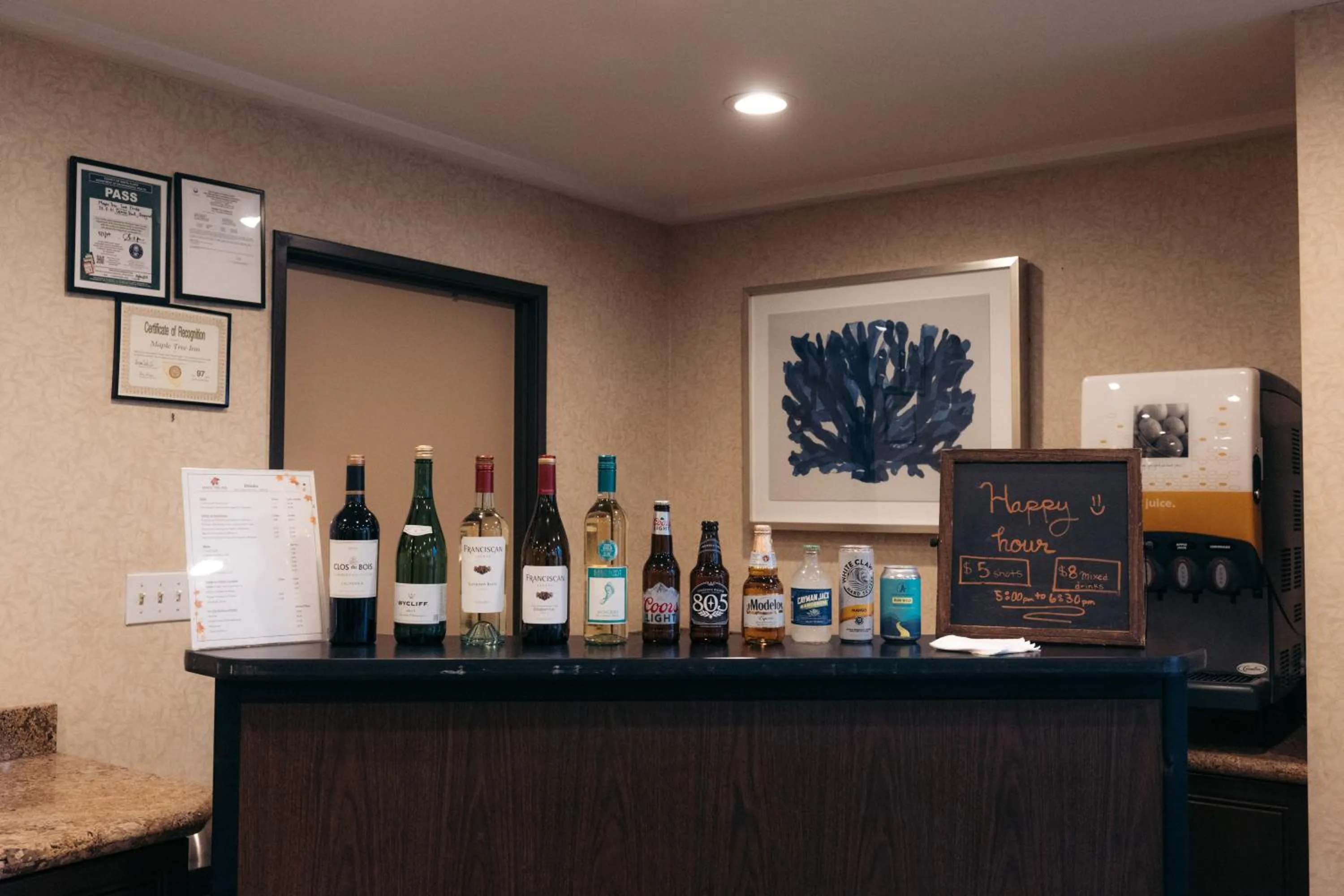 Food and drinks in Maple Tree Inn