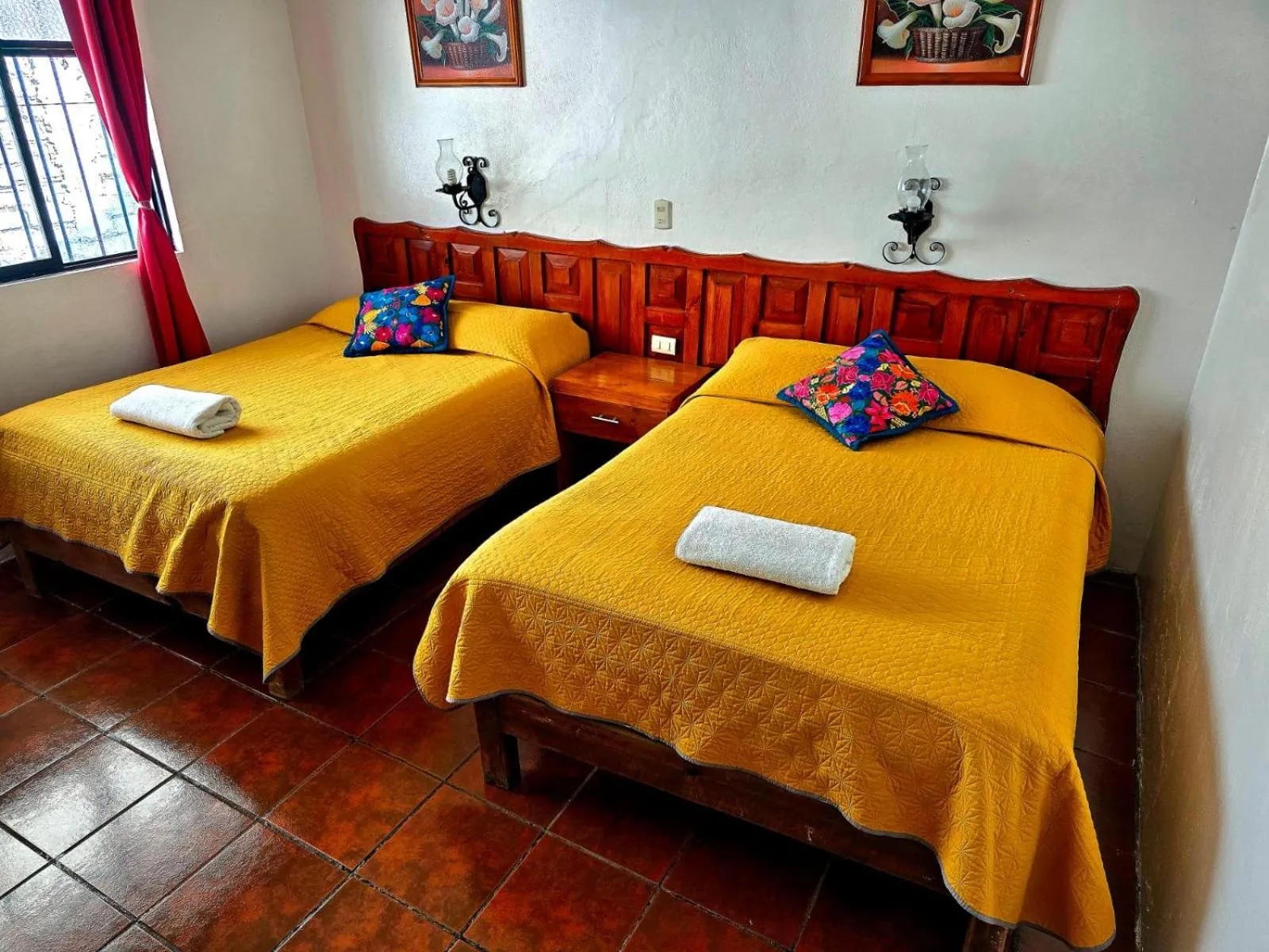 Bed in Hotel San Luis