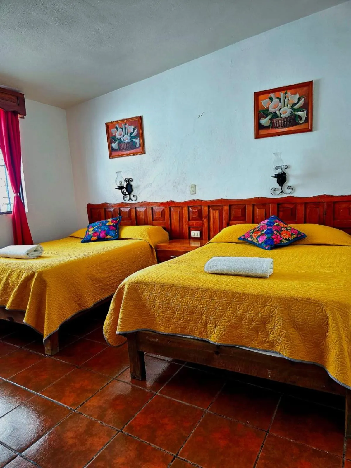 Bed in Hotel San Luis