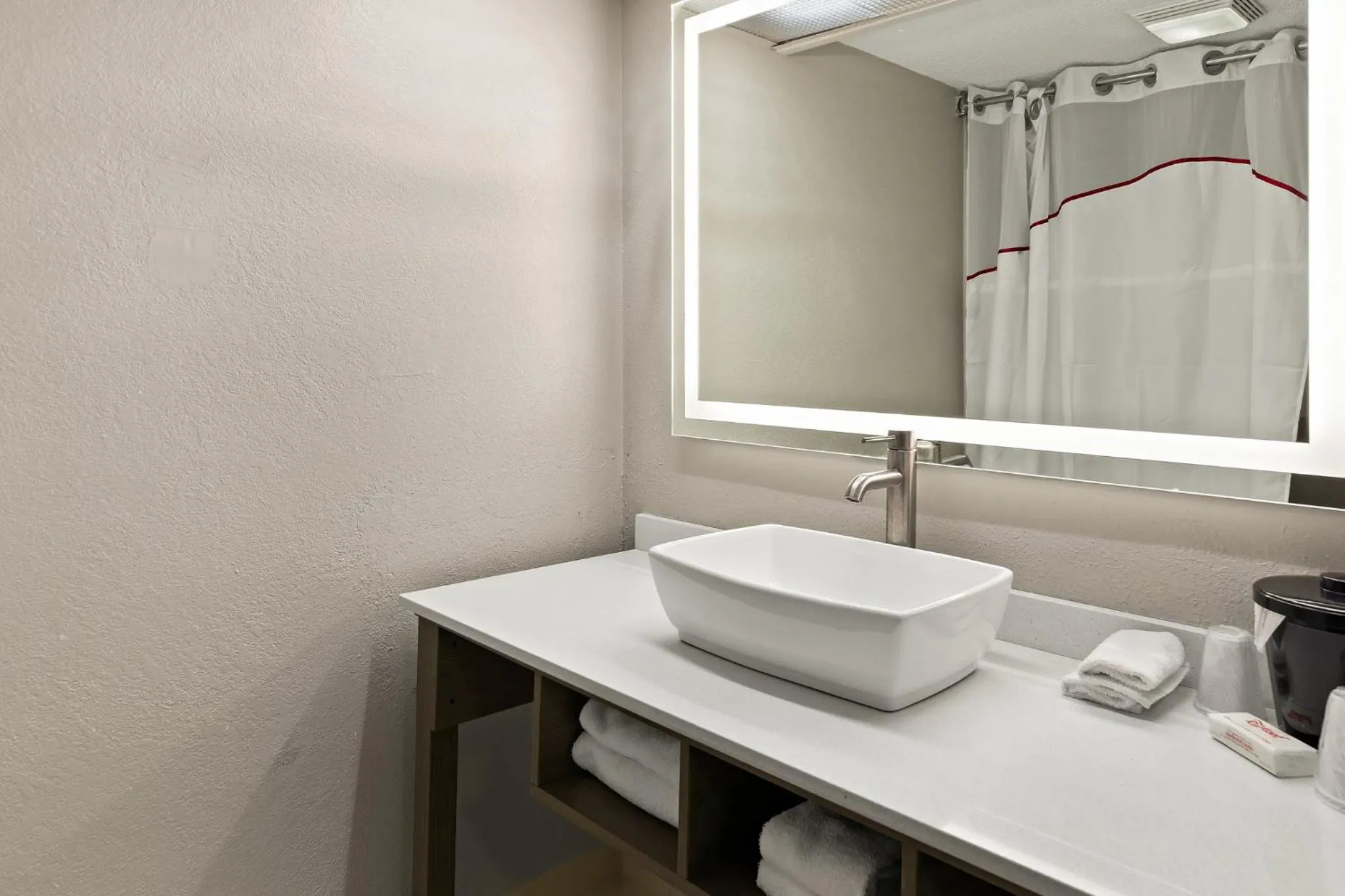 Bathroom in Red Roof Inn & Suites Monroe, NC