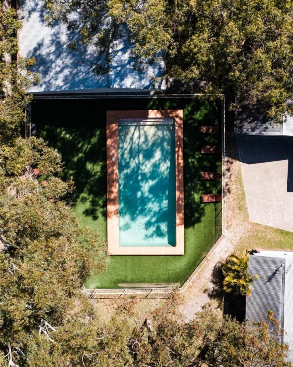 Pool view in The Retreat Port Stephens