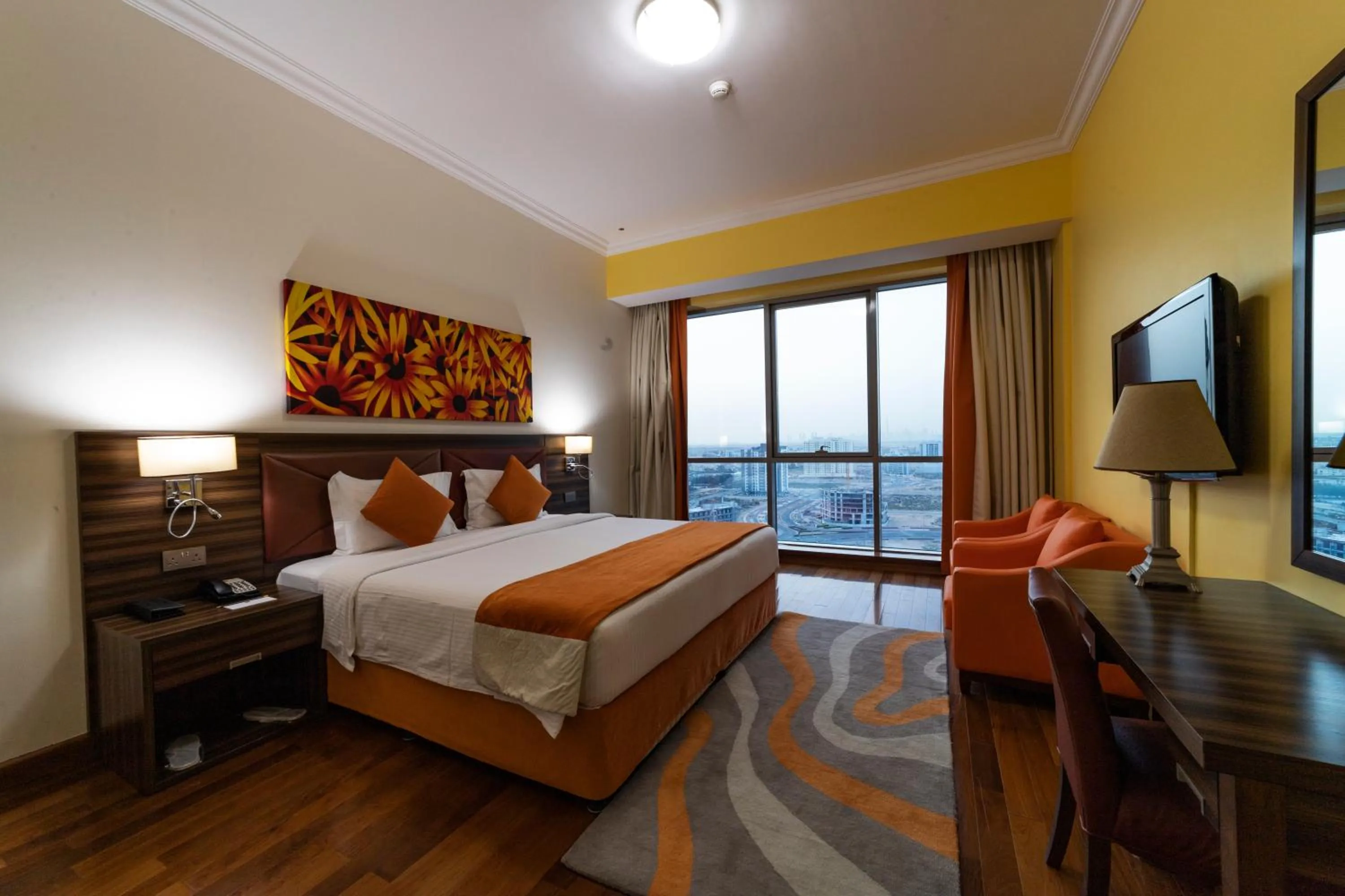 Bedroom, Bed in Abidos Hotel Apartment Dubai Land