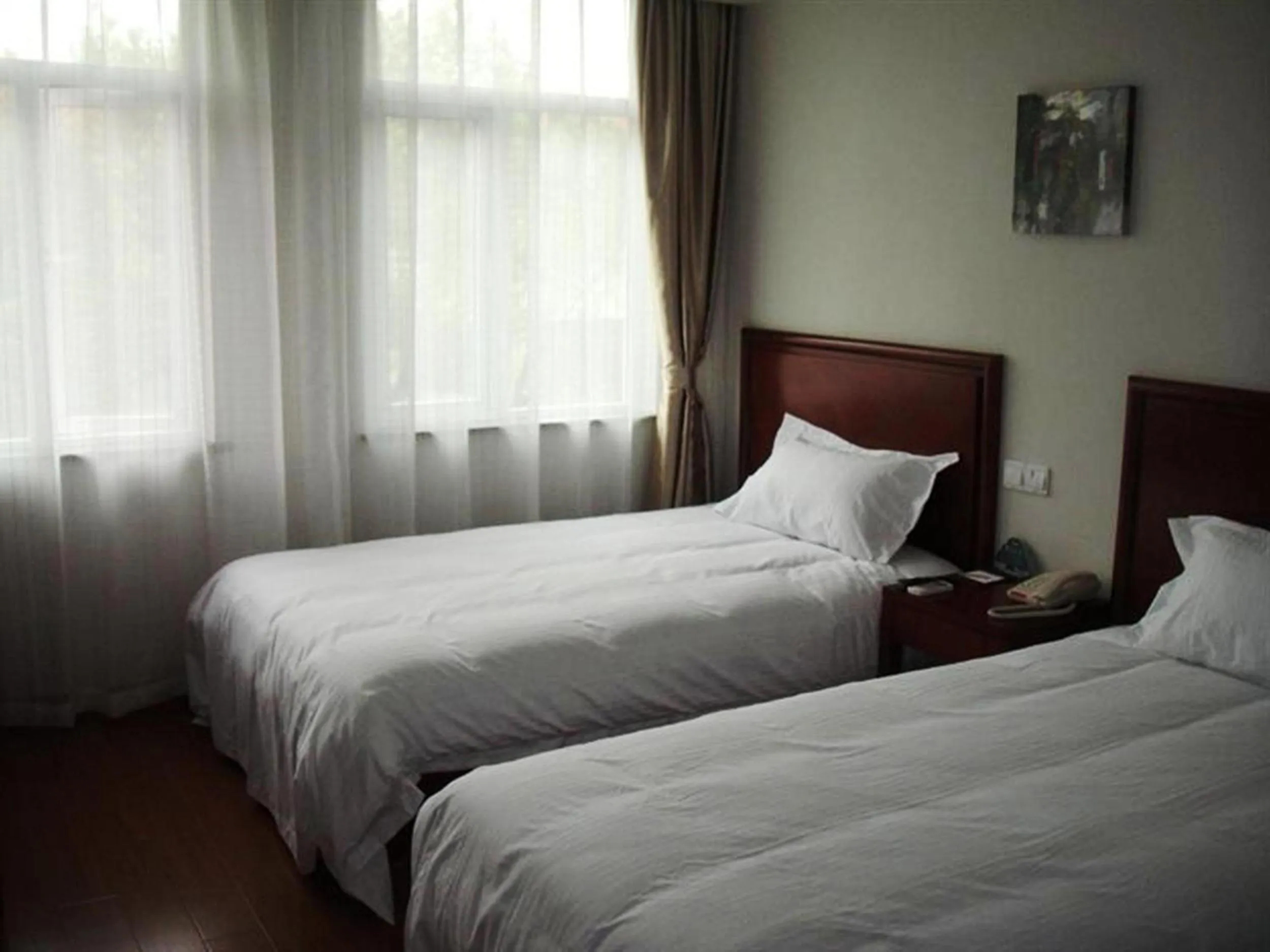 Bedroom, Bed in Greentree Inn Nanjing Shanxi Road Cloth City Business Hotel