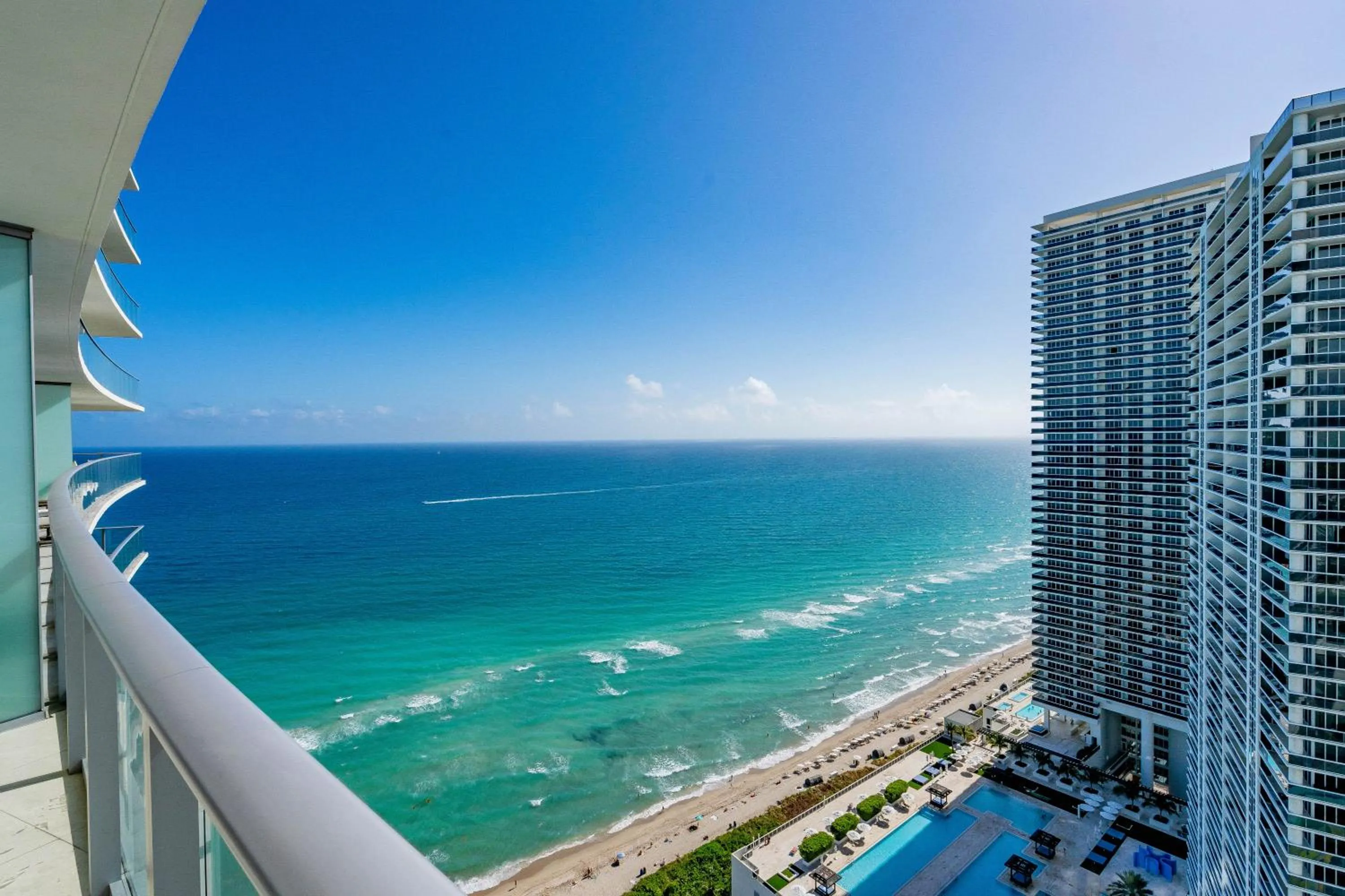 Sea view in Private Ocean Condos at Hyde Beach Resort & Residences