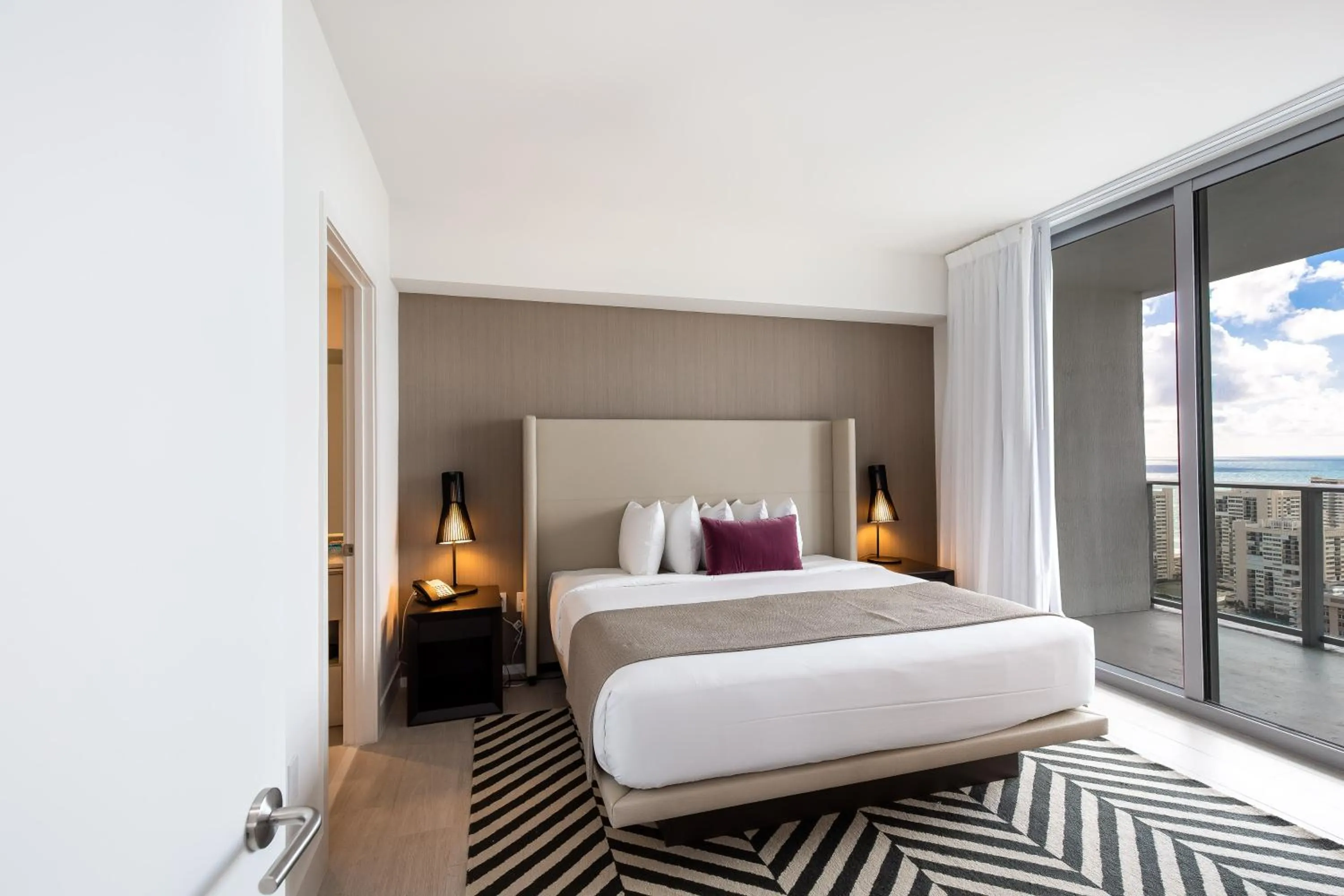 Bed in Private Ocean Condos at Hyde Beach Resort & Residences