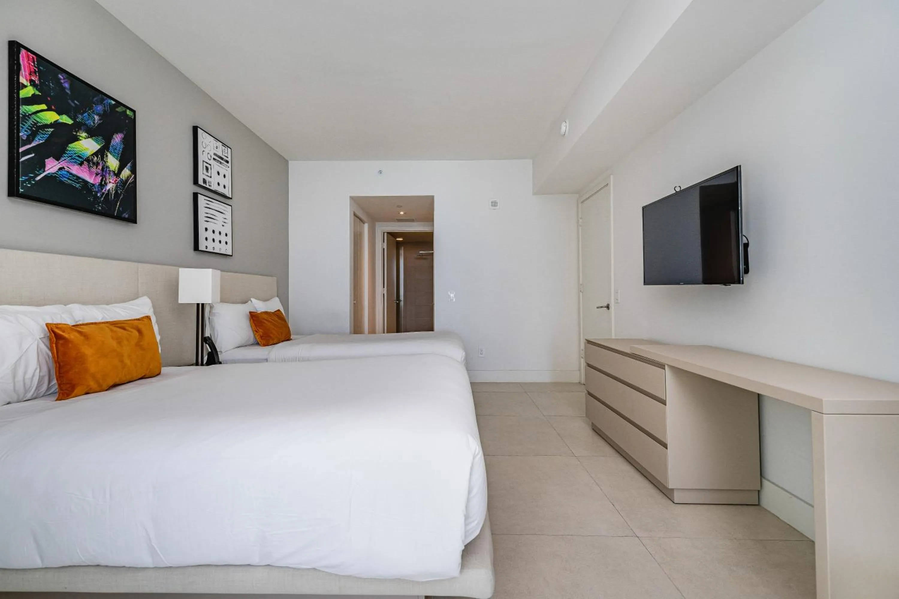 Bathroom, Bed in Private Ocean Condos at Hyde Beach Resort & Residences