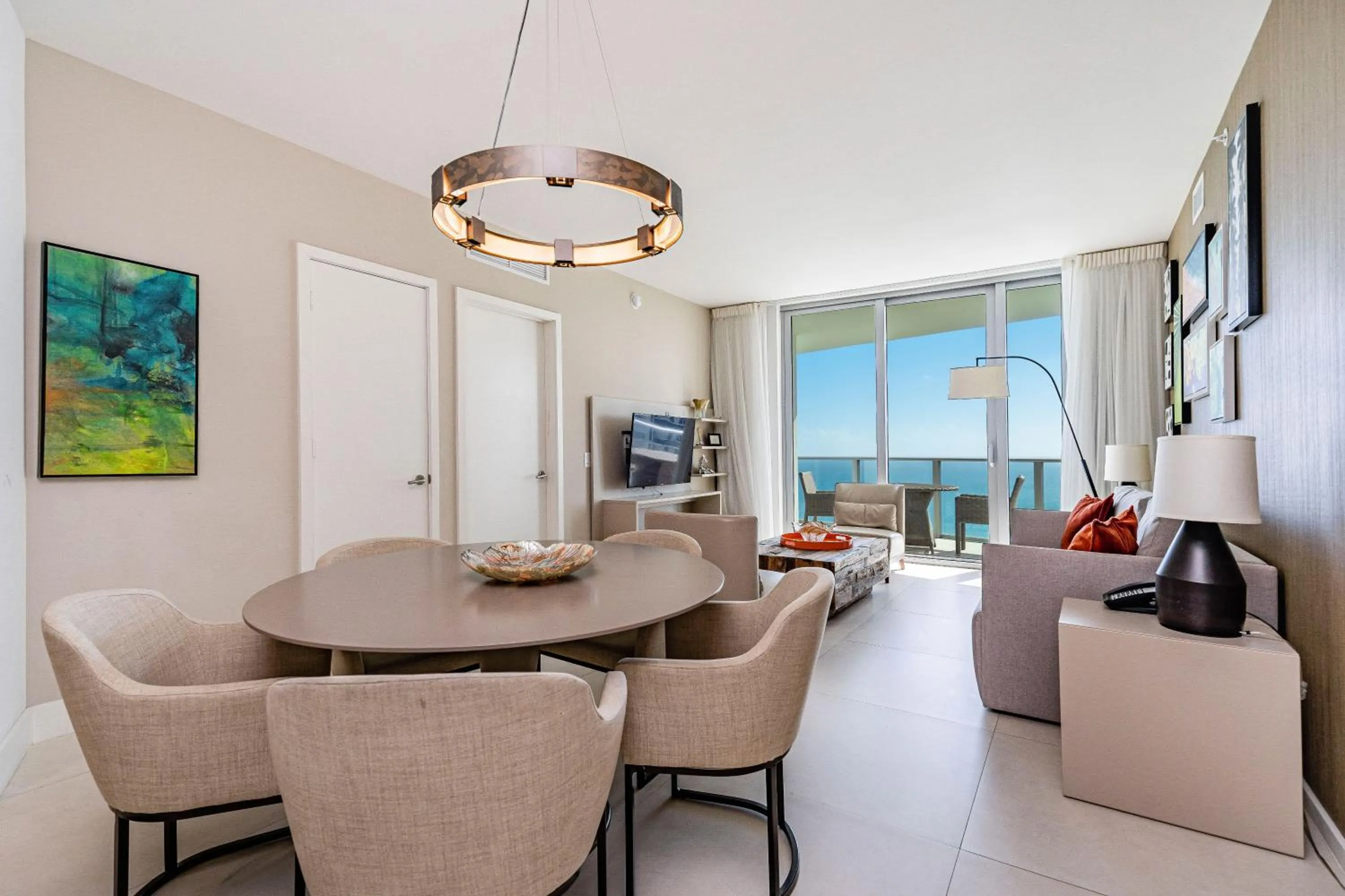 TV and multimedia in Private Ocean Condos at Hyde Beach Resort & Residences