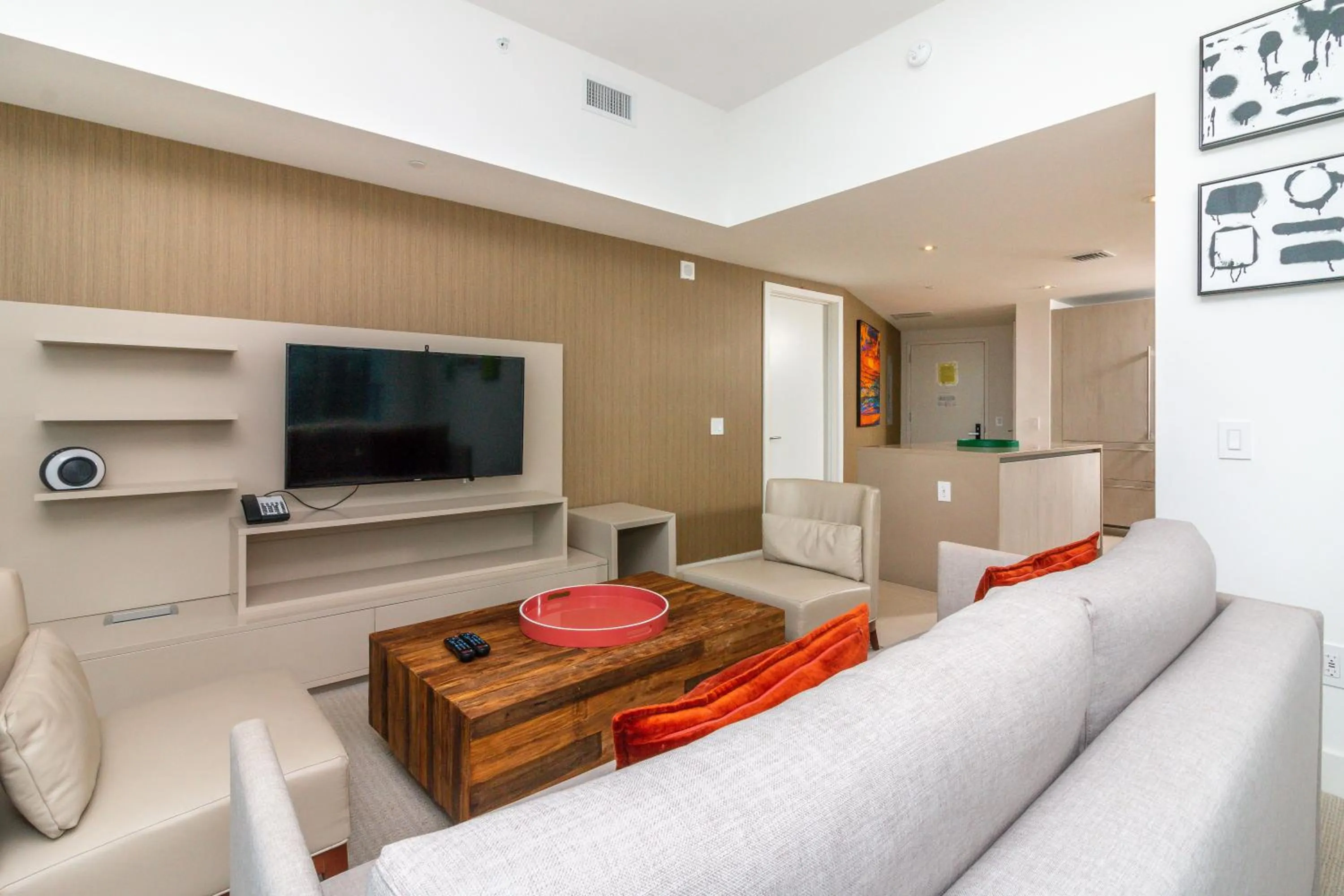 TV and multimedia in Private Ocean Condos at Hyde Beach Resort & Residences