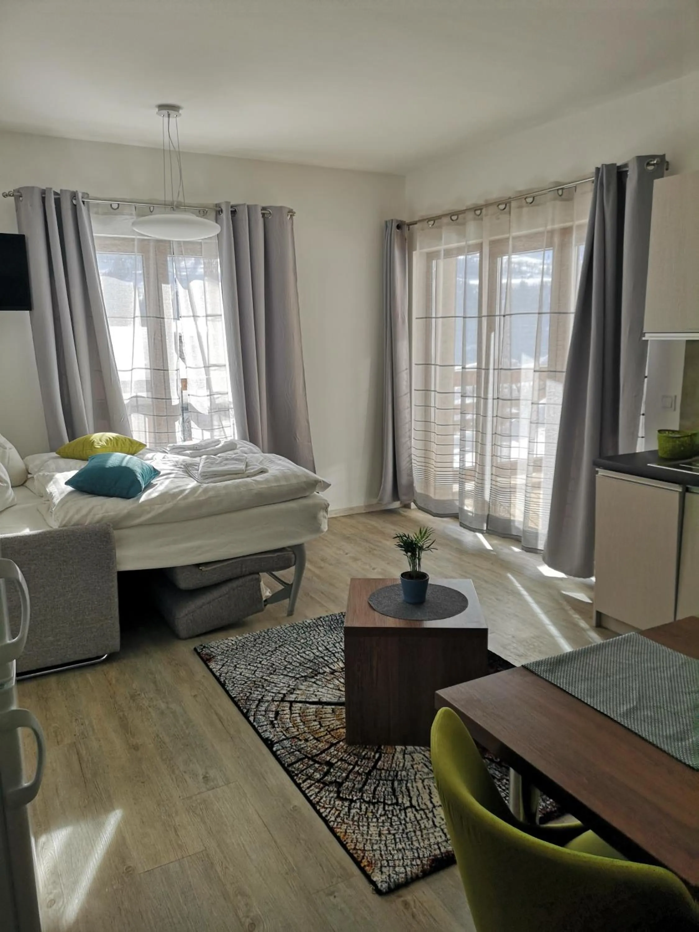 Bed in Schneekristall