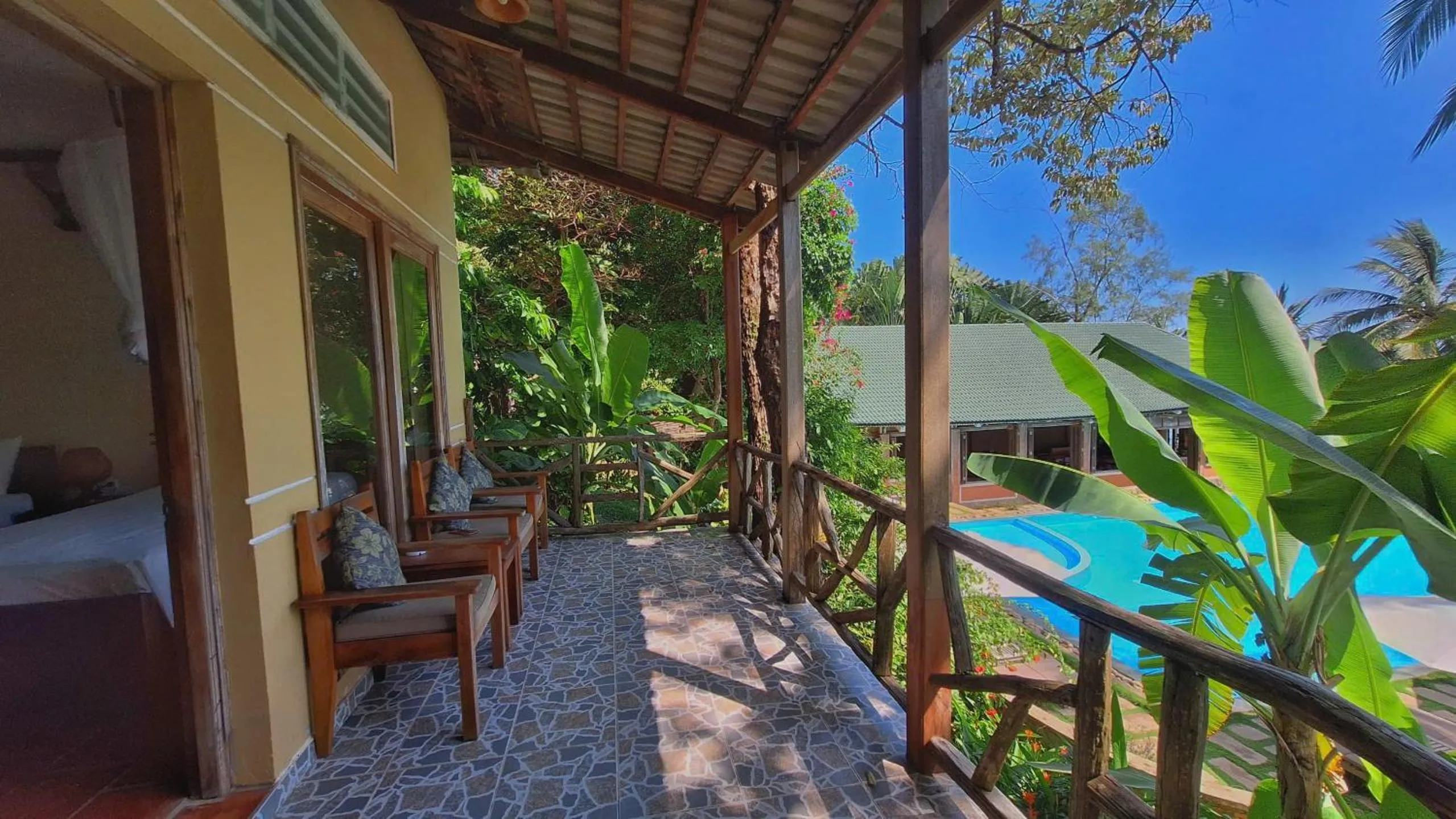 Patio in Ancarine Beach Resort