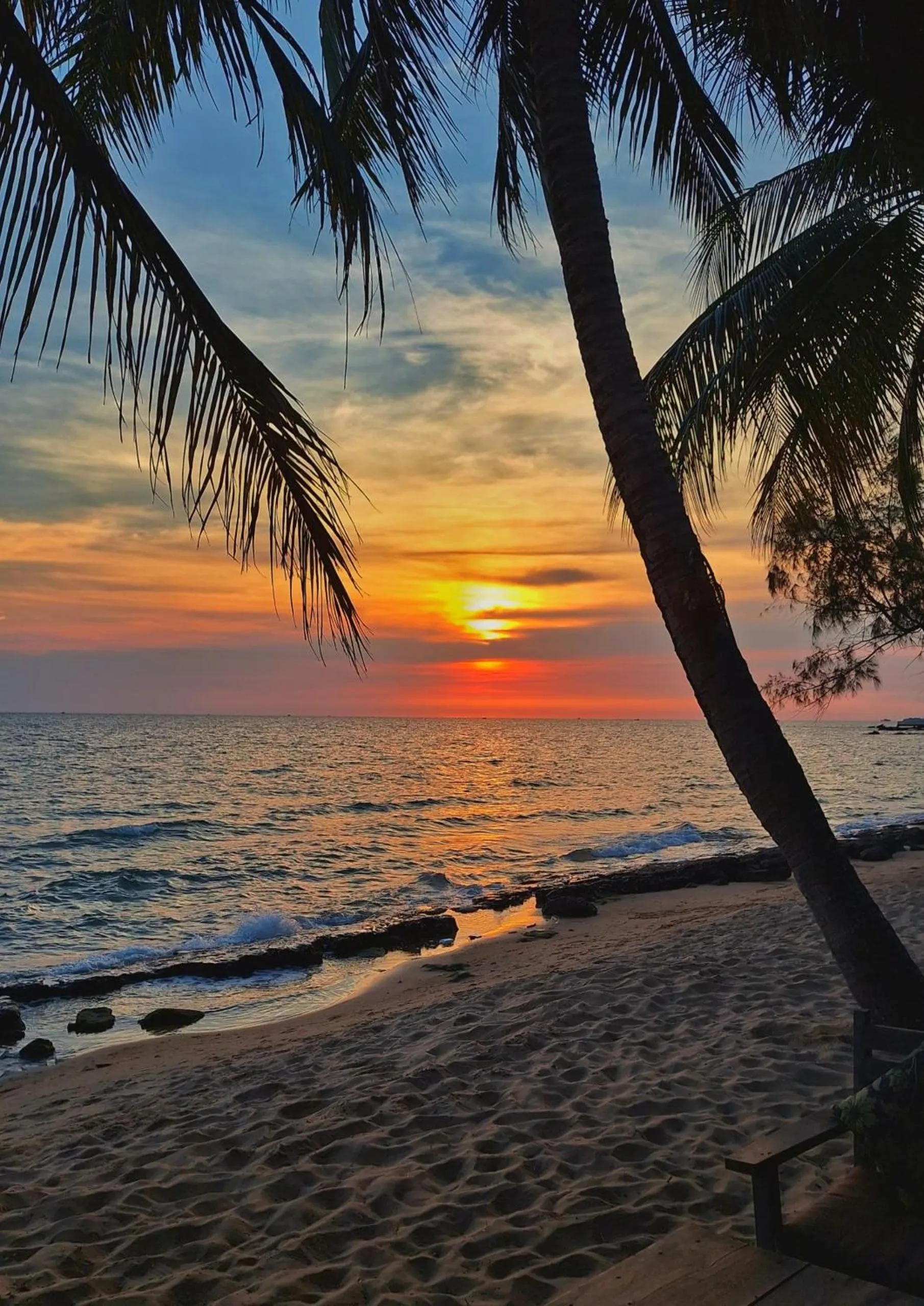 Sunset in Ancarine Beach Resort