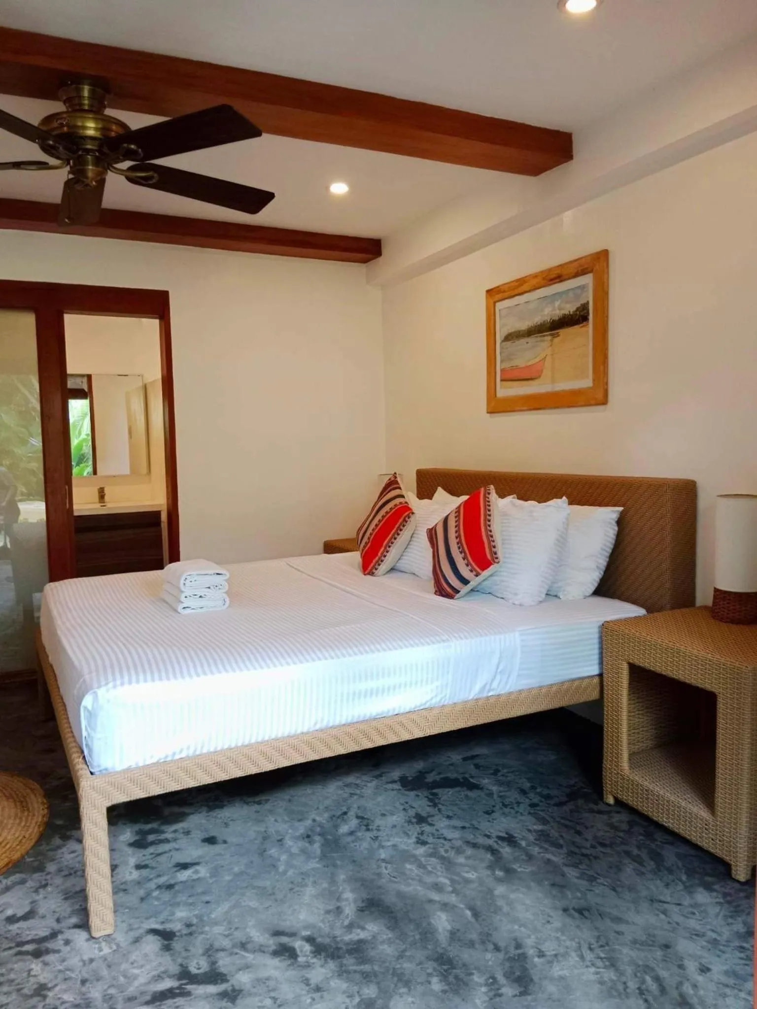 Bed in Tropical Temple Siargao Resort