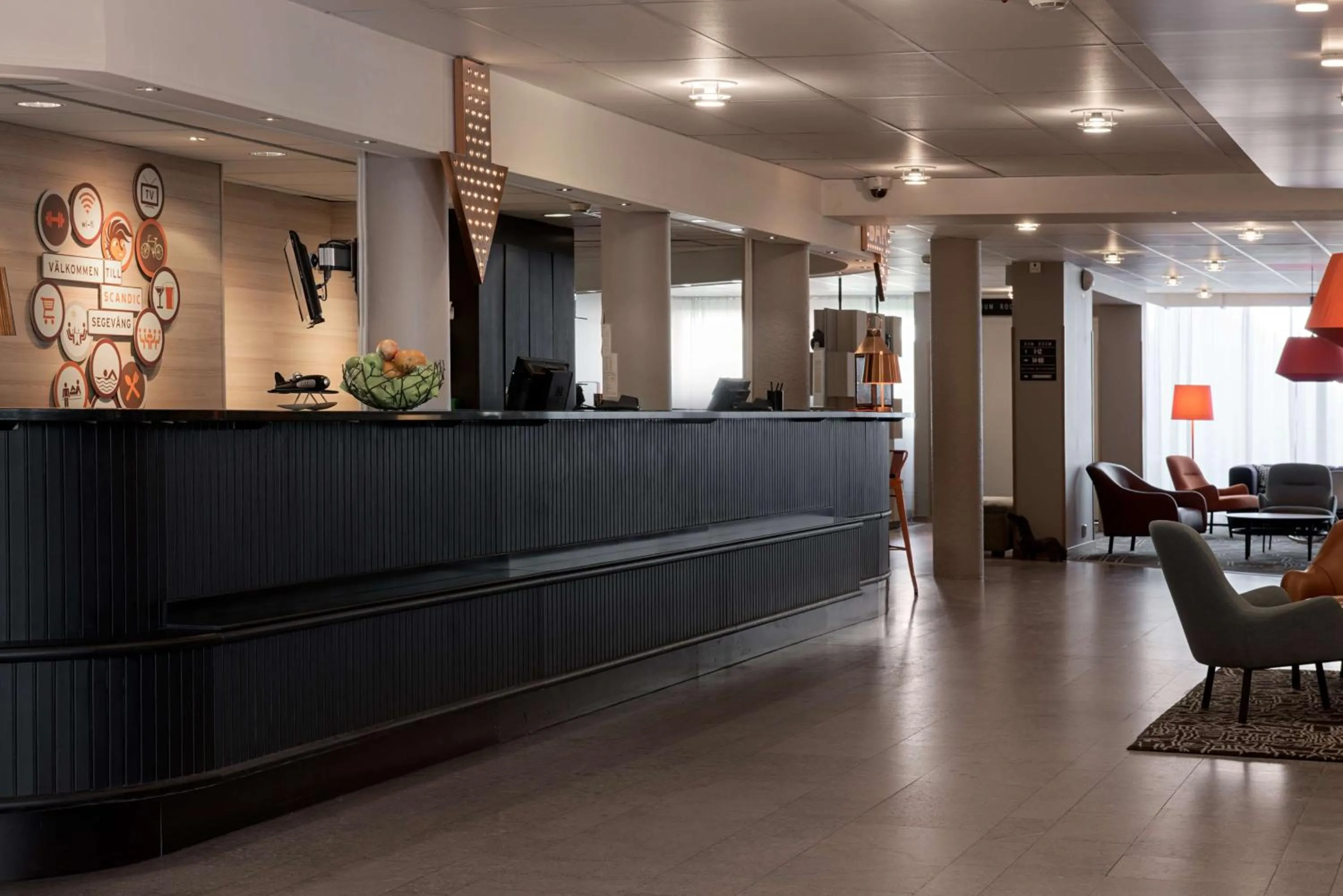 Lobby or reception in Scandic Segevång