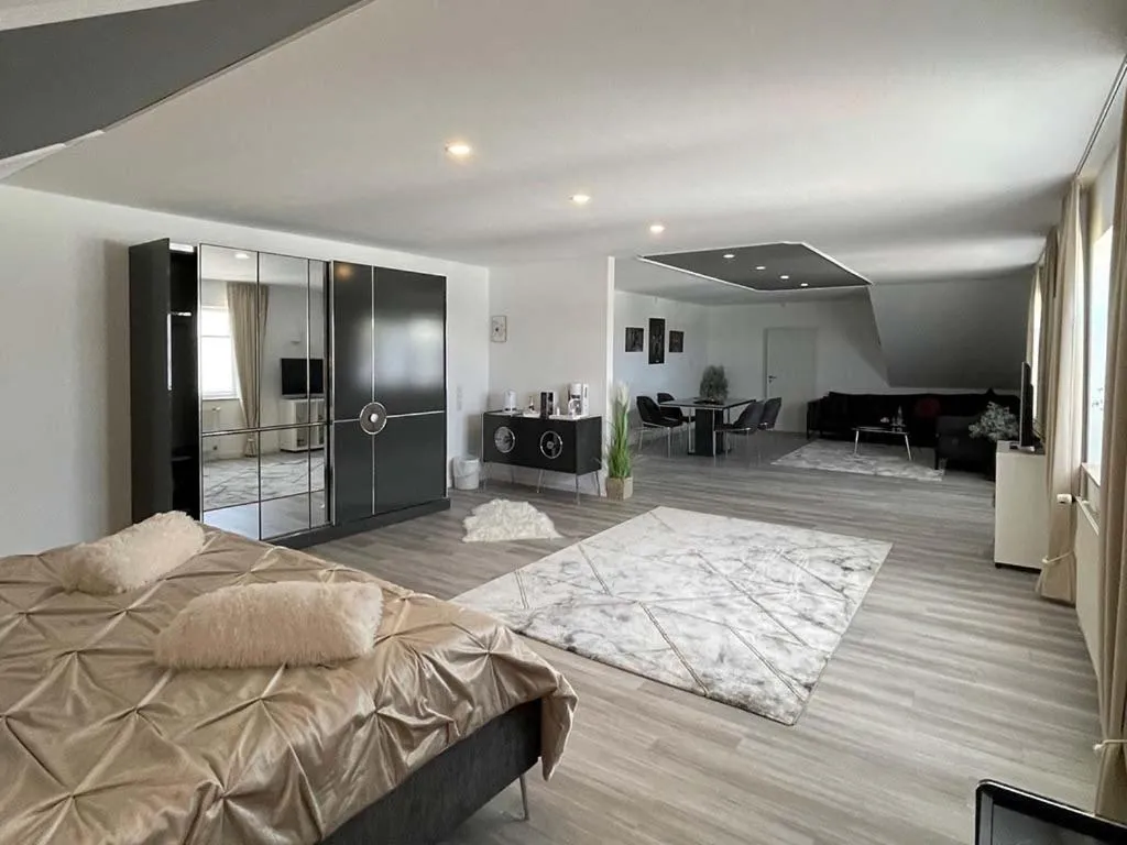 Bed in Hotel Rosenheim