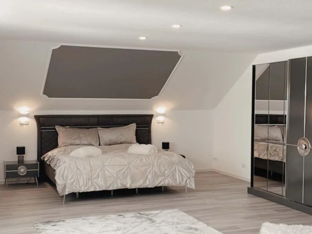 Bed in Hotel Rosenheim