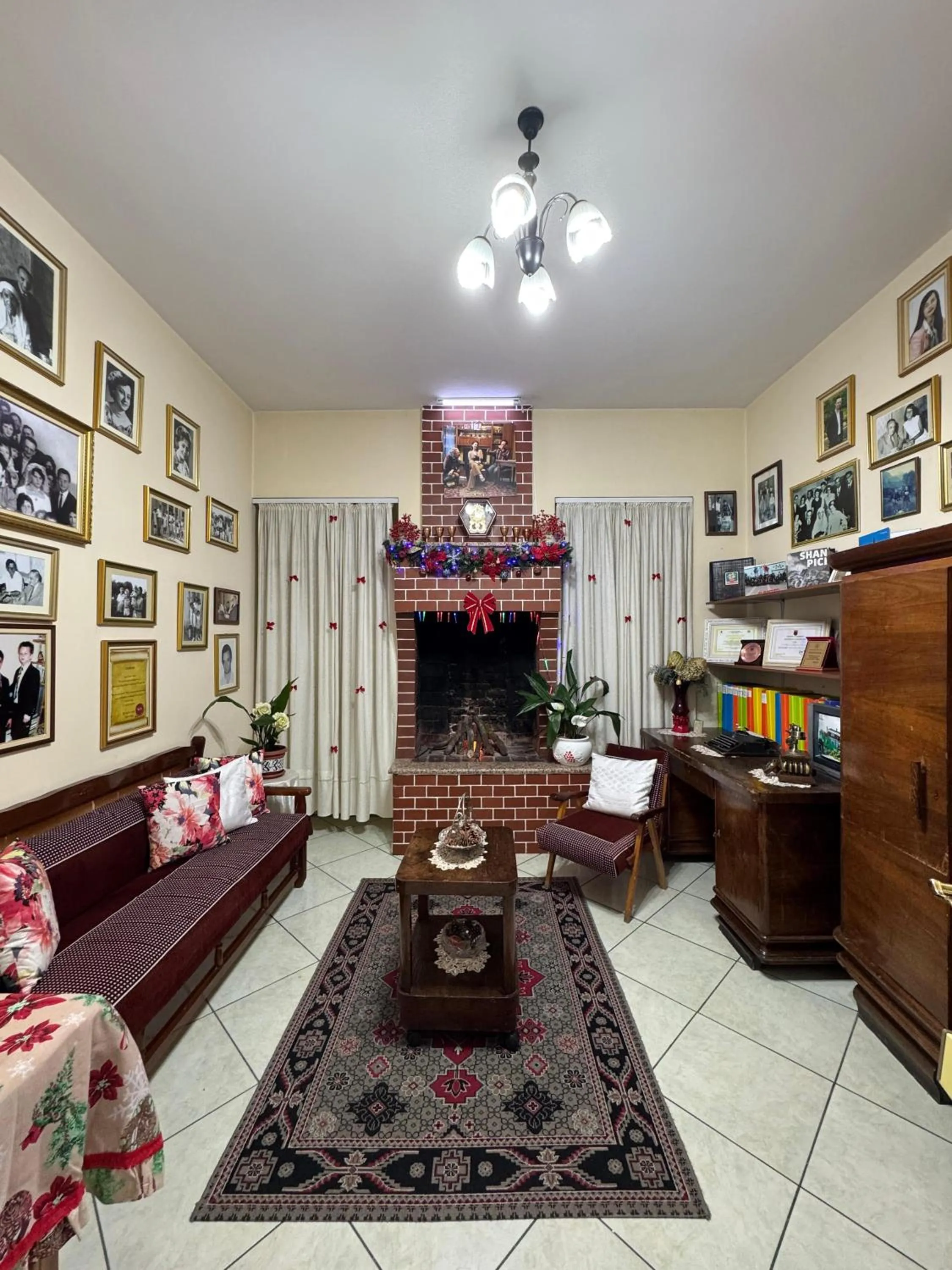 fireplace in Hotel Kaduku