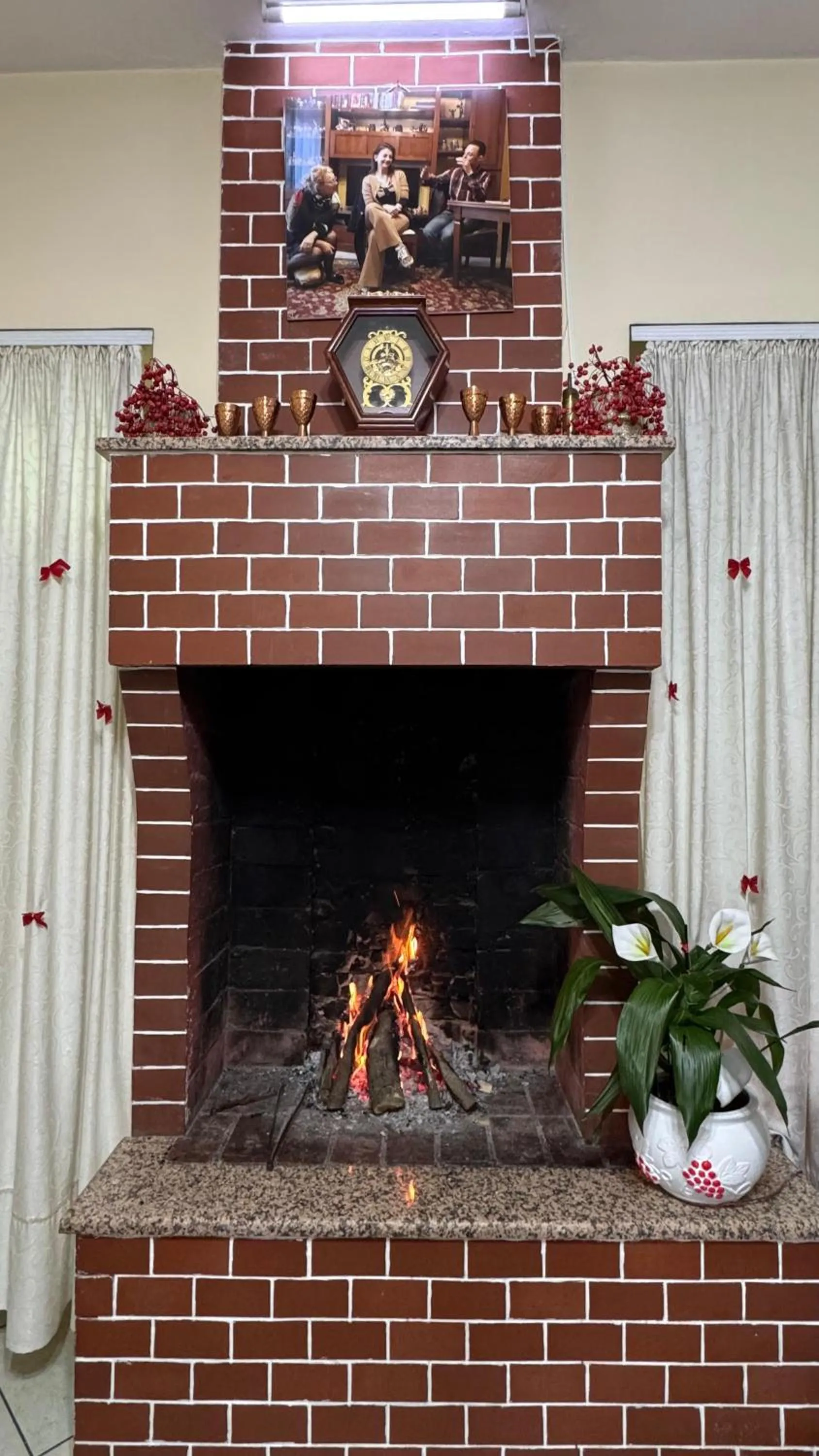 fireplace in Hotel Kaduku