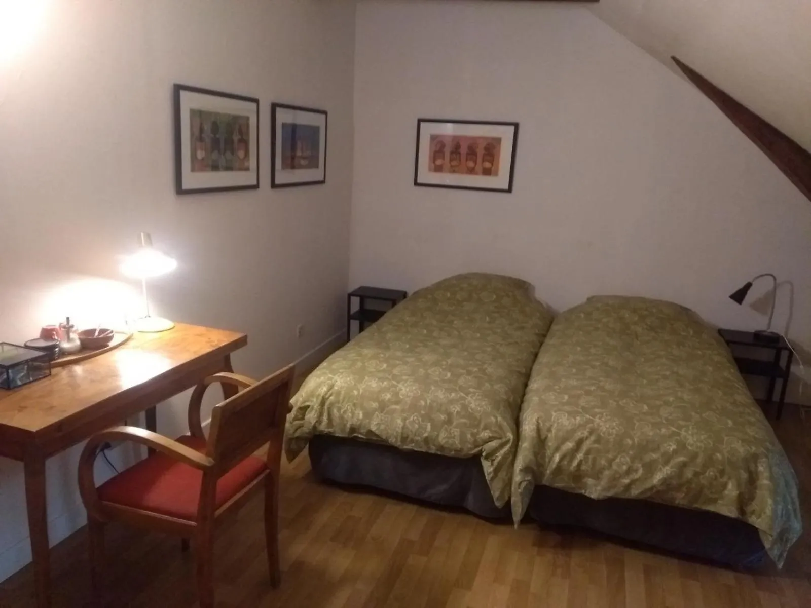 Bedroom, Bed in Chambre d'hôtes L'Ermite