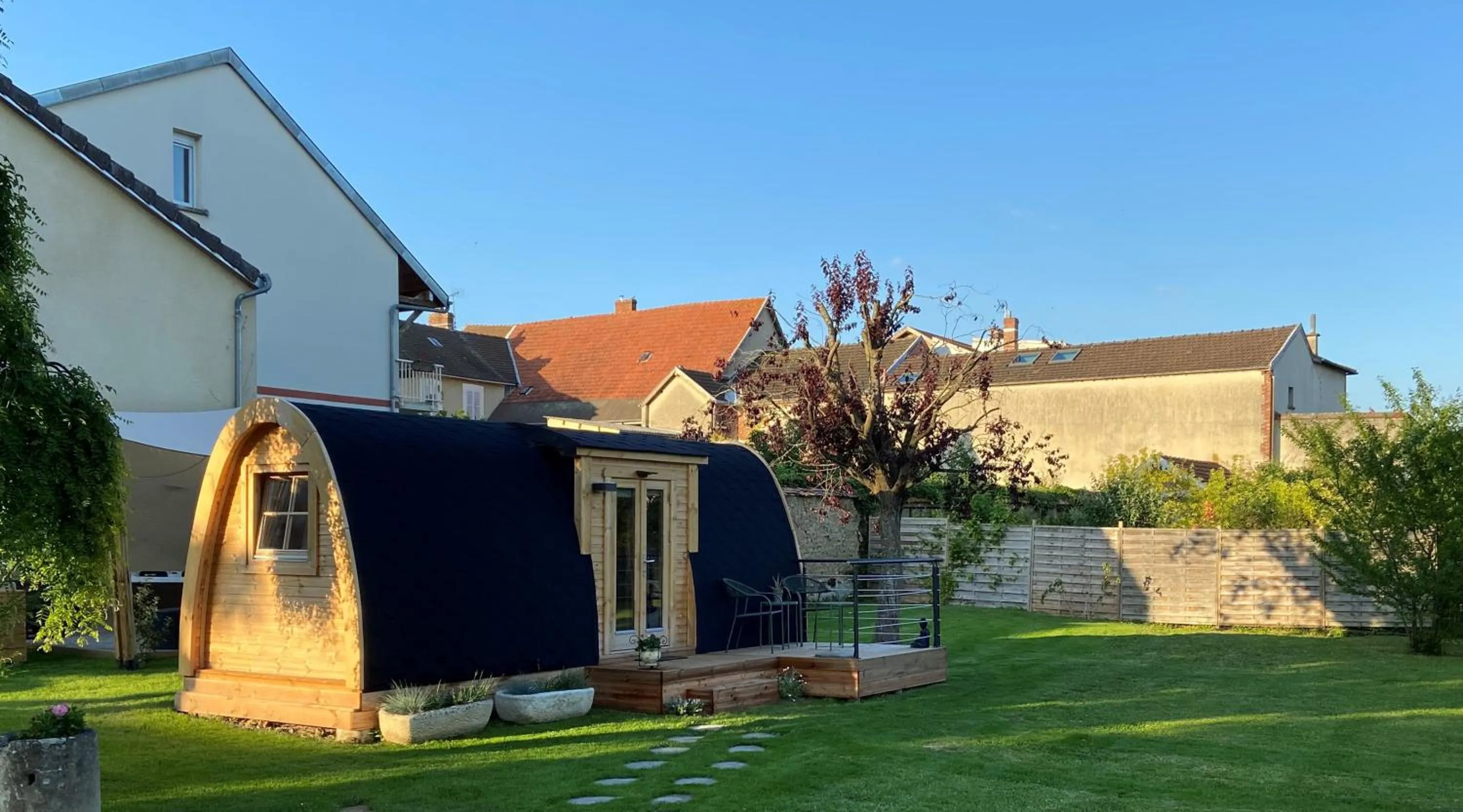 Garden view in Champagne Philippe Martin