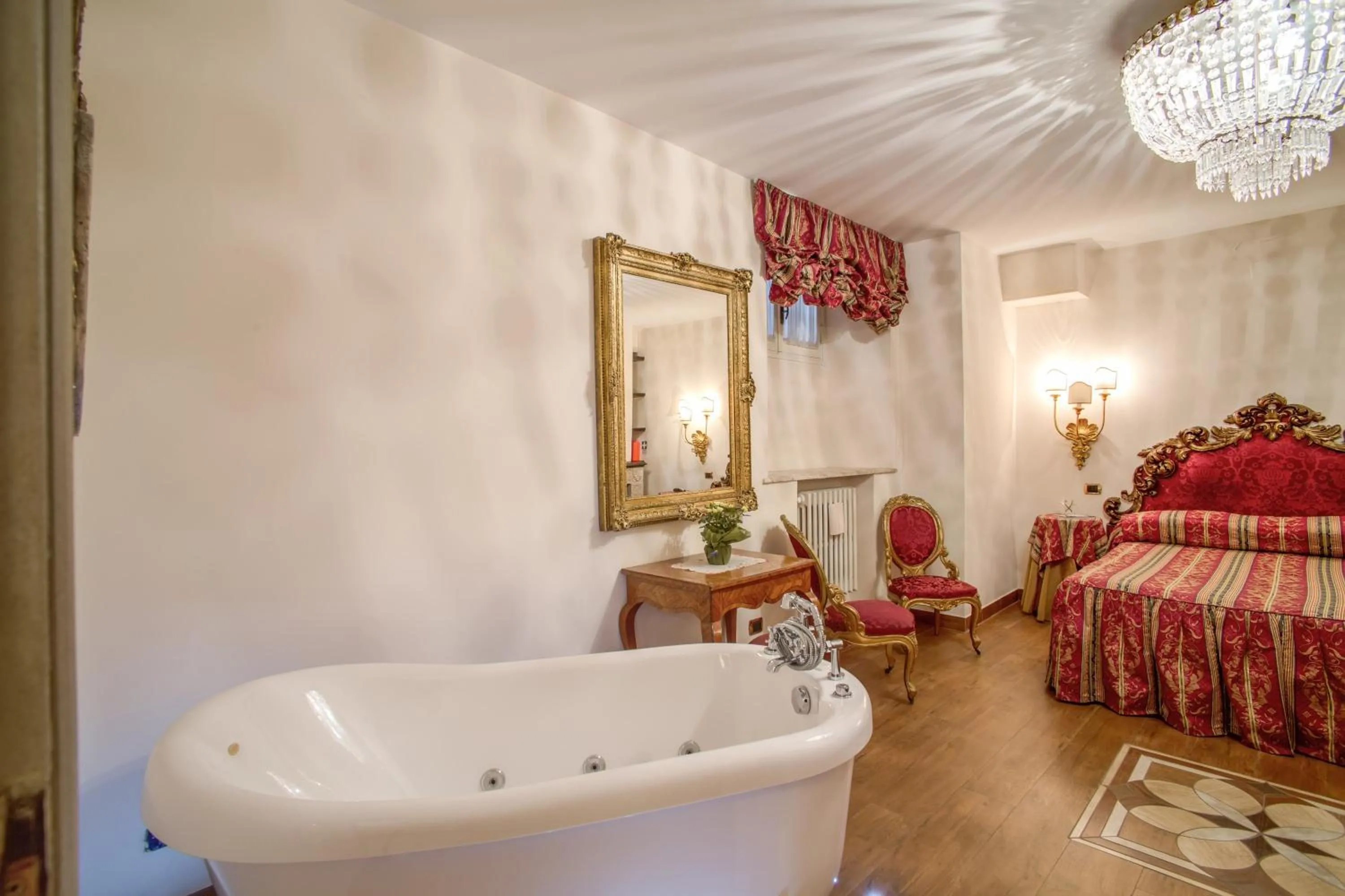 Bathroom, Bed in Navona Gallery Suites