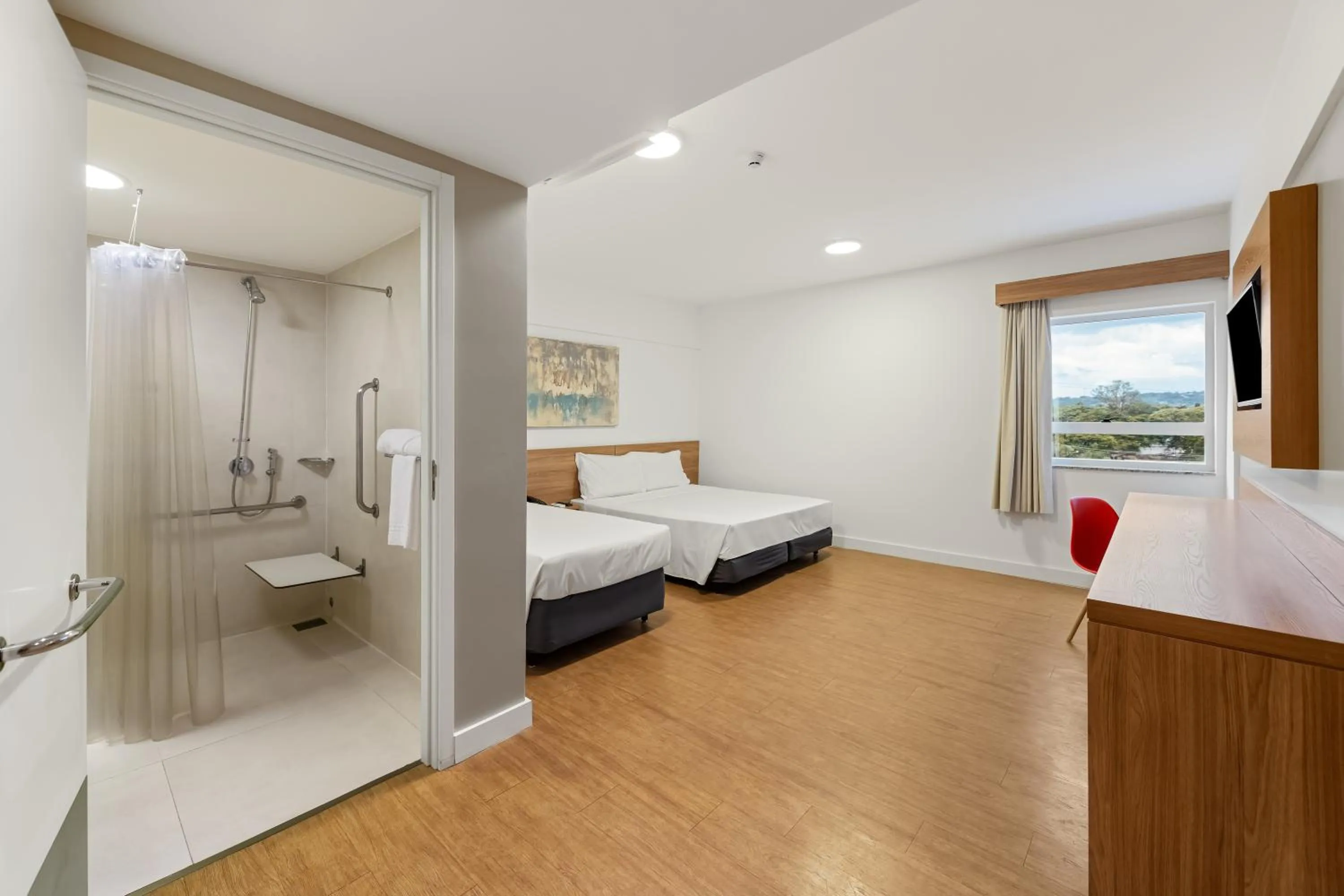 Bed in Blue Tree Towers Jaguariúna