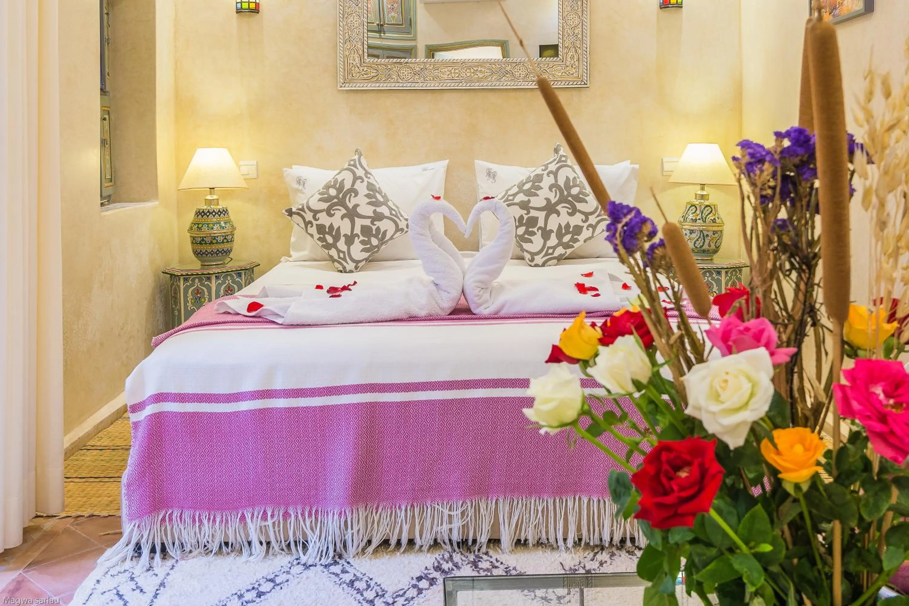 Bed in Riad Tahyra