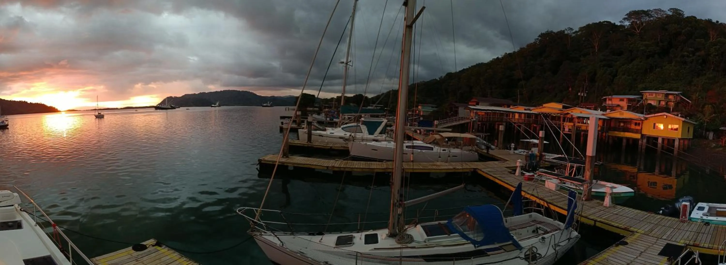 Sunset in Banana Bay Marina