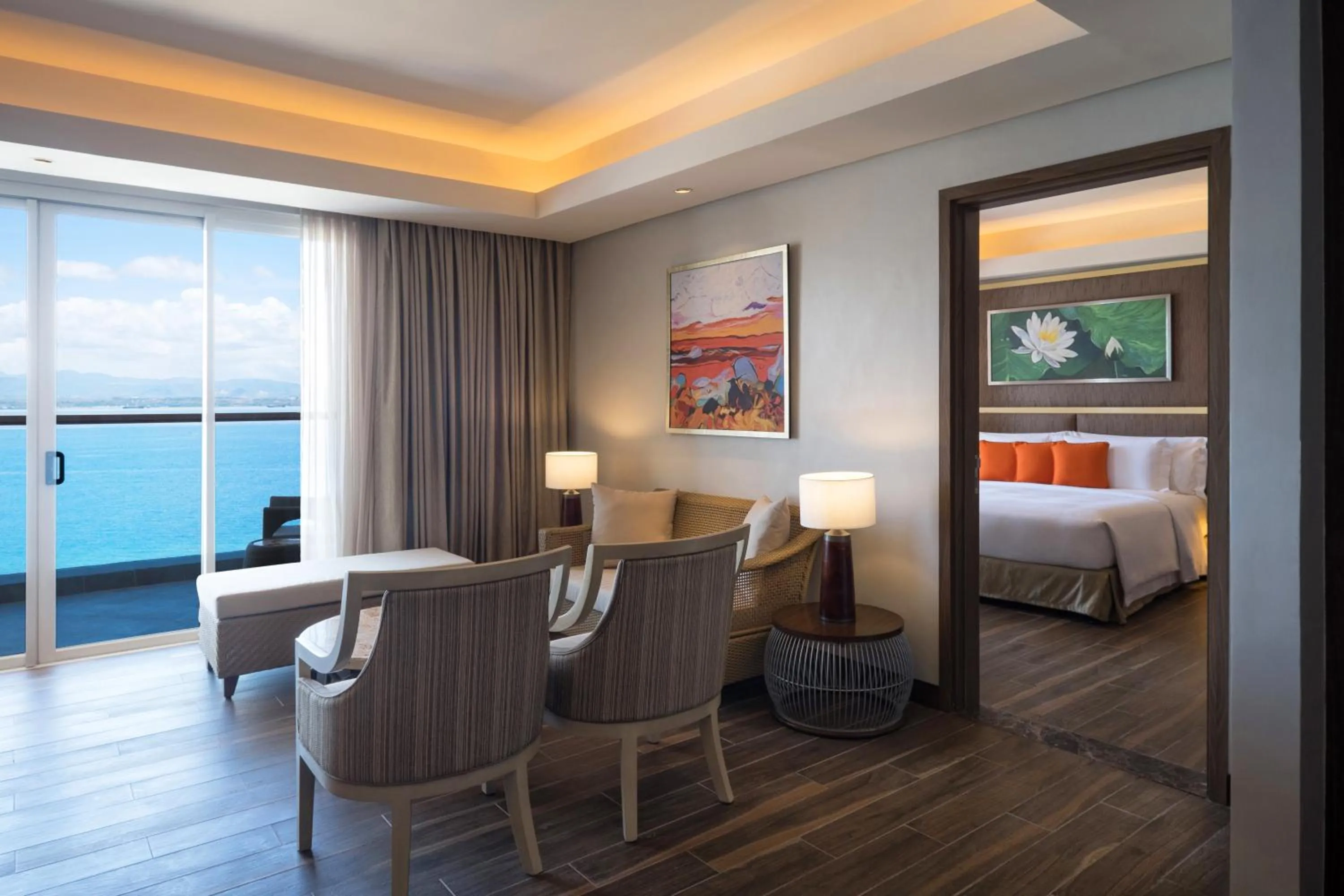 Living room, Bed in Dusit Thani Mactan Cebu Resort