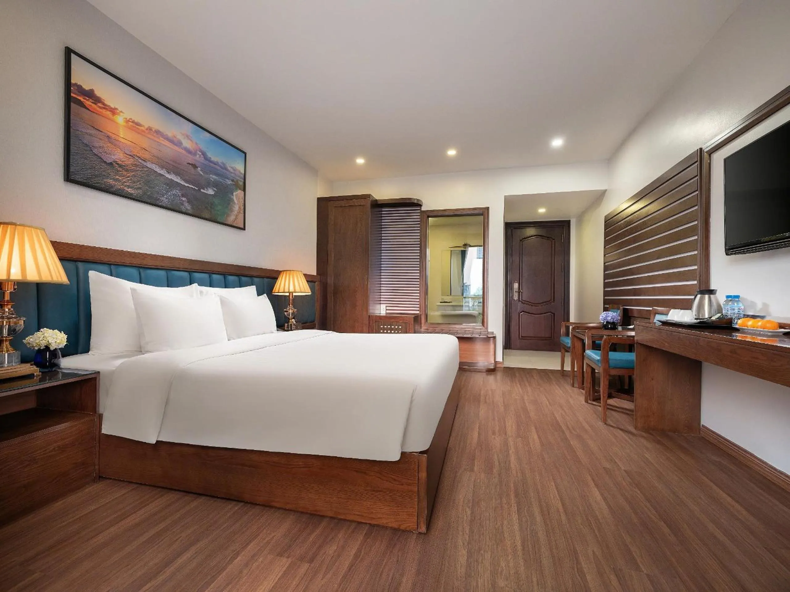 Bed in Halong Boutique Hotel