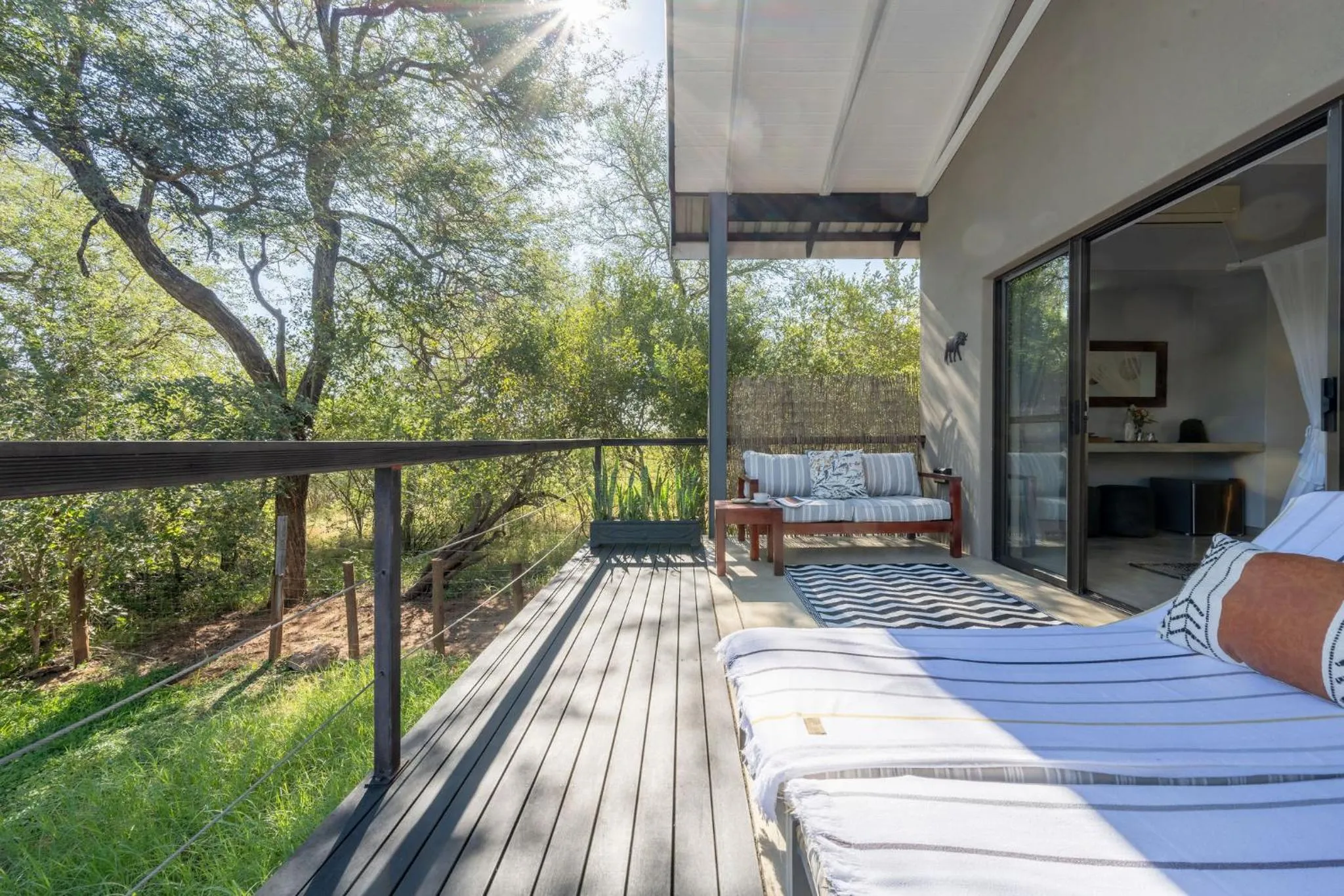 Patio in Rafiki Bush Lodge